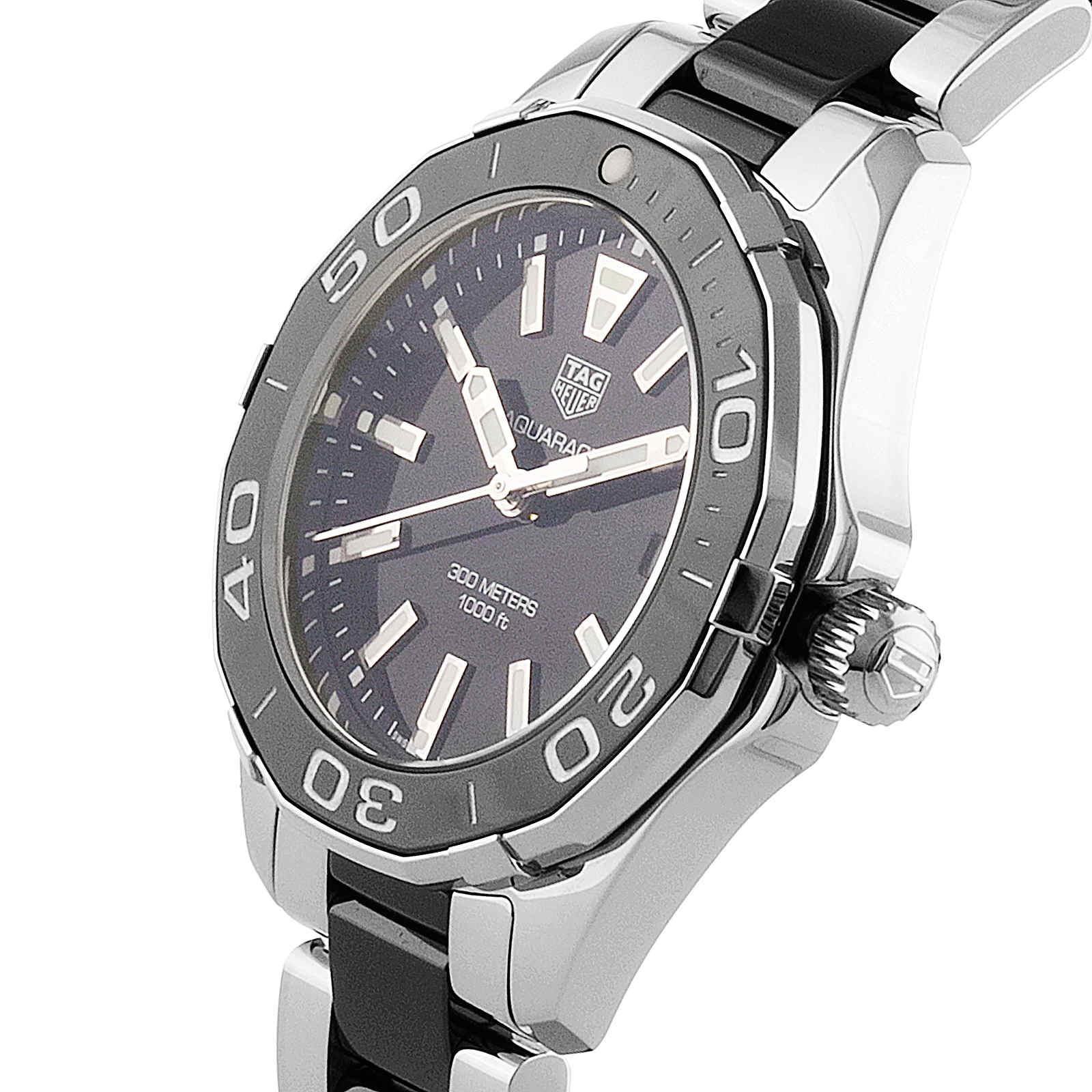 TAG Heuer Aquaracer Quartz Watch - 35mm Stainless Steel & Black Dial - Image 3