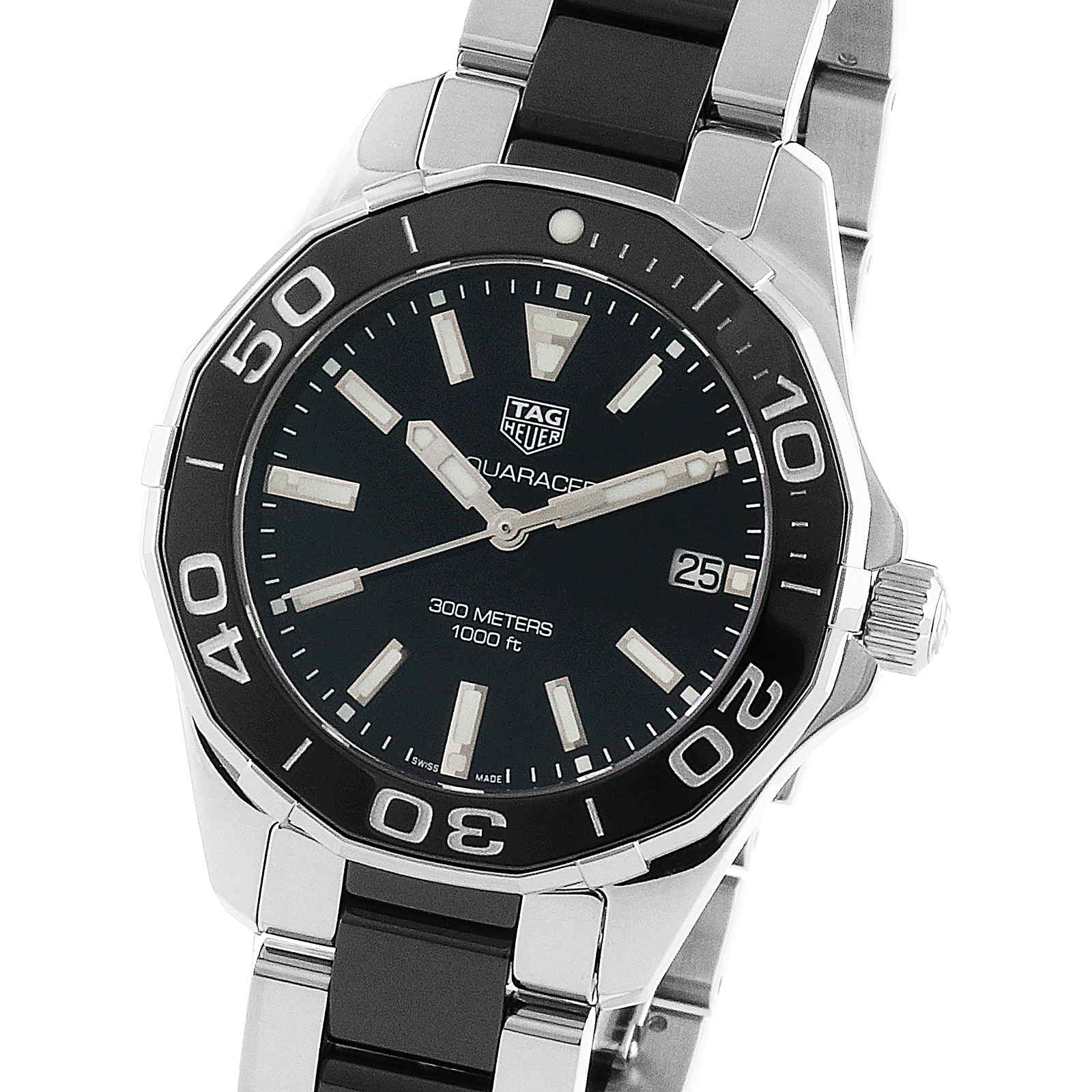 TAG Heuer Aquaracer Quartz Watch - 35mm Stainless Steel & Black Dial - Image 4