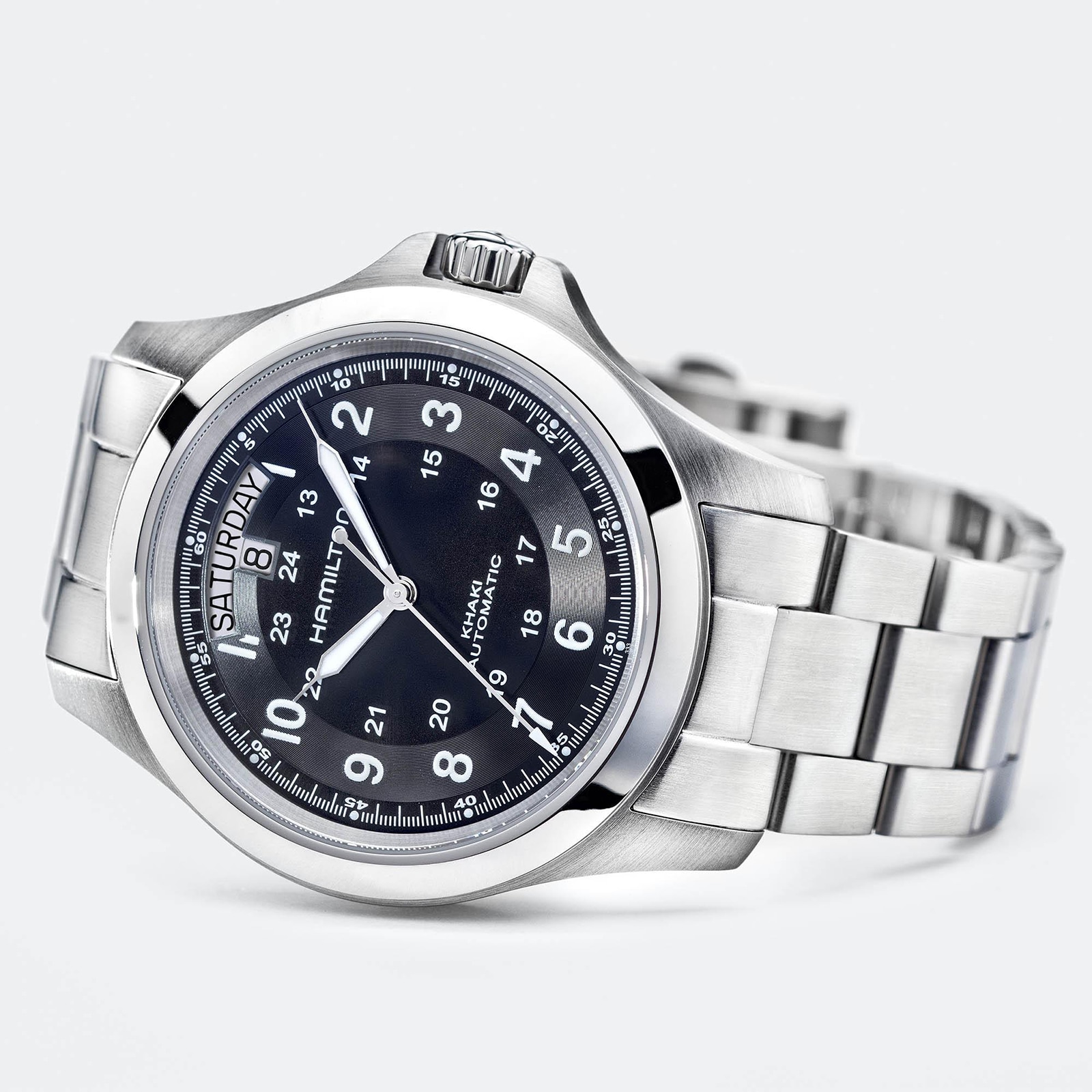 Hamilton Khaki Field H64455133 Automatic Watch - 40mm Black Dial - Stainless Steel - Image 3