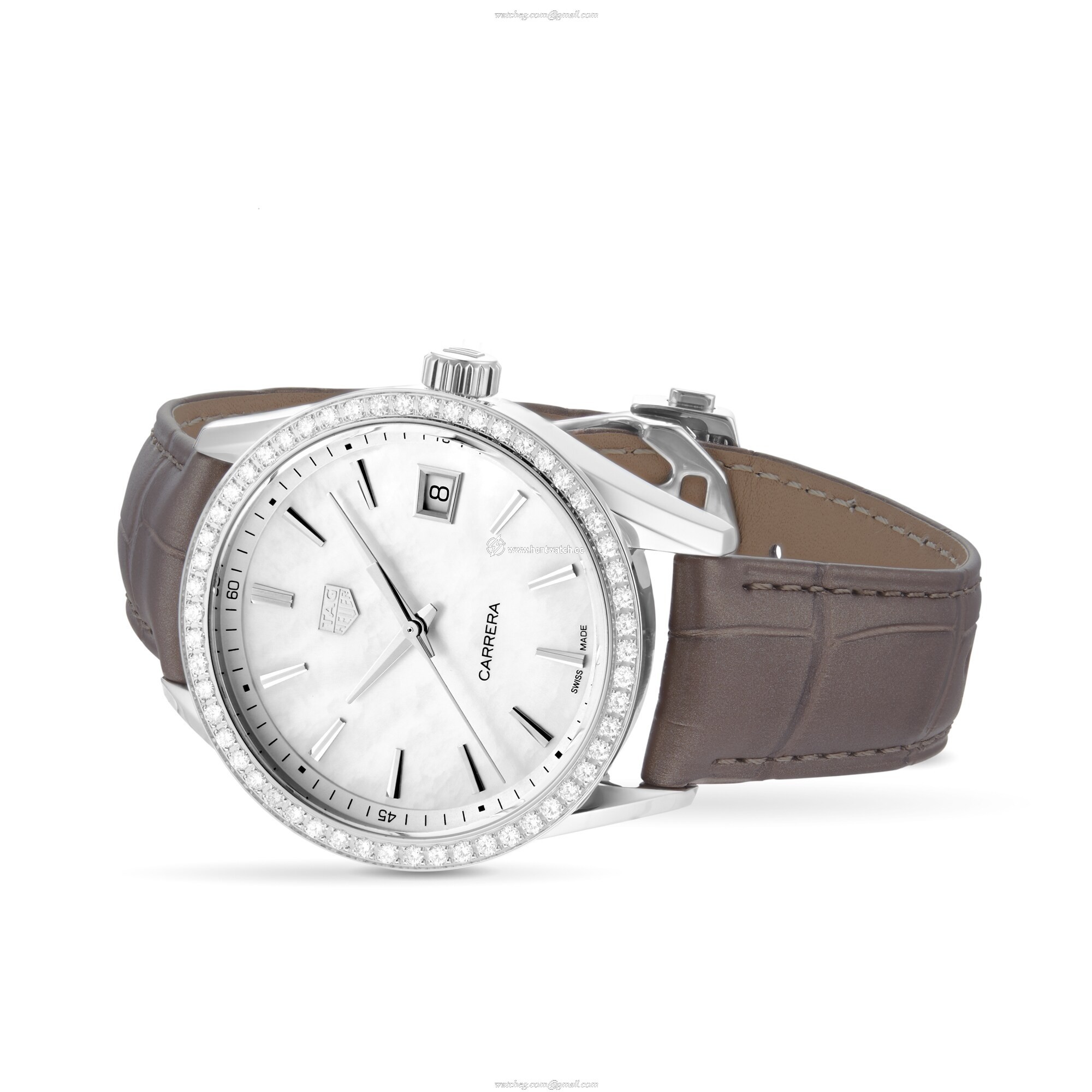 TAG Heuer Carrera 36mm White Dial - Stainless Steel & Leather - Quartz - Image 2