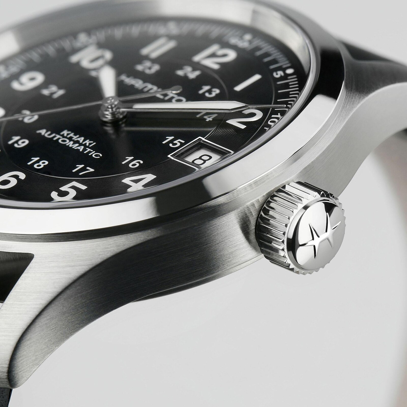 Hamilton Khaki Field H70455733 Automatic Watch - 38mm Black Dial - Stainless Steel - Image 4