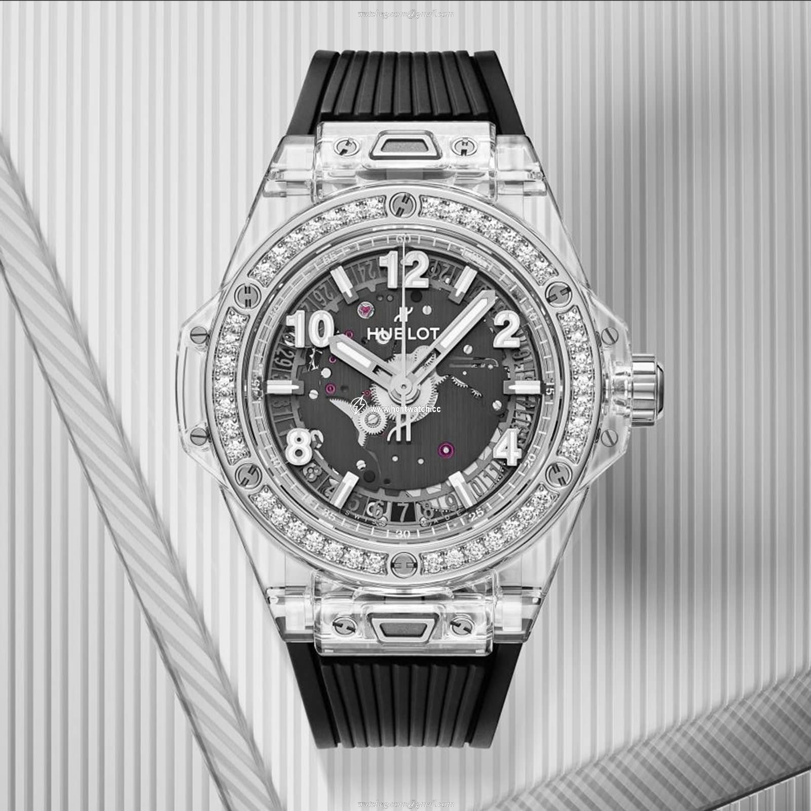 Hublot Big Bang 465.JX Sapphire Skeleton | 39mm Automatic | Diamond Bezel - Image 2