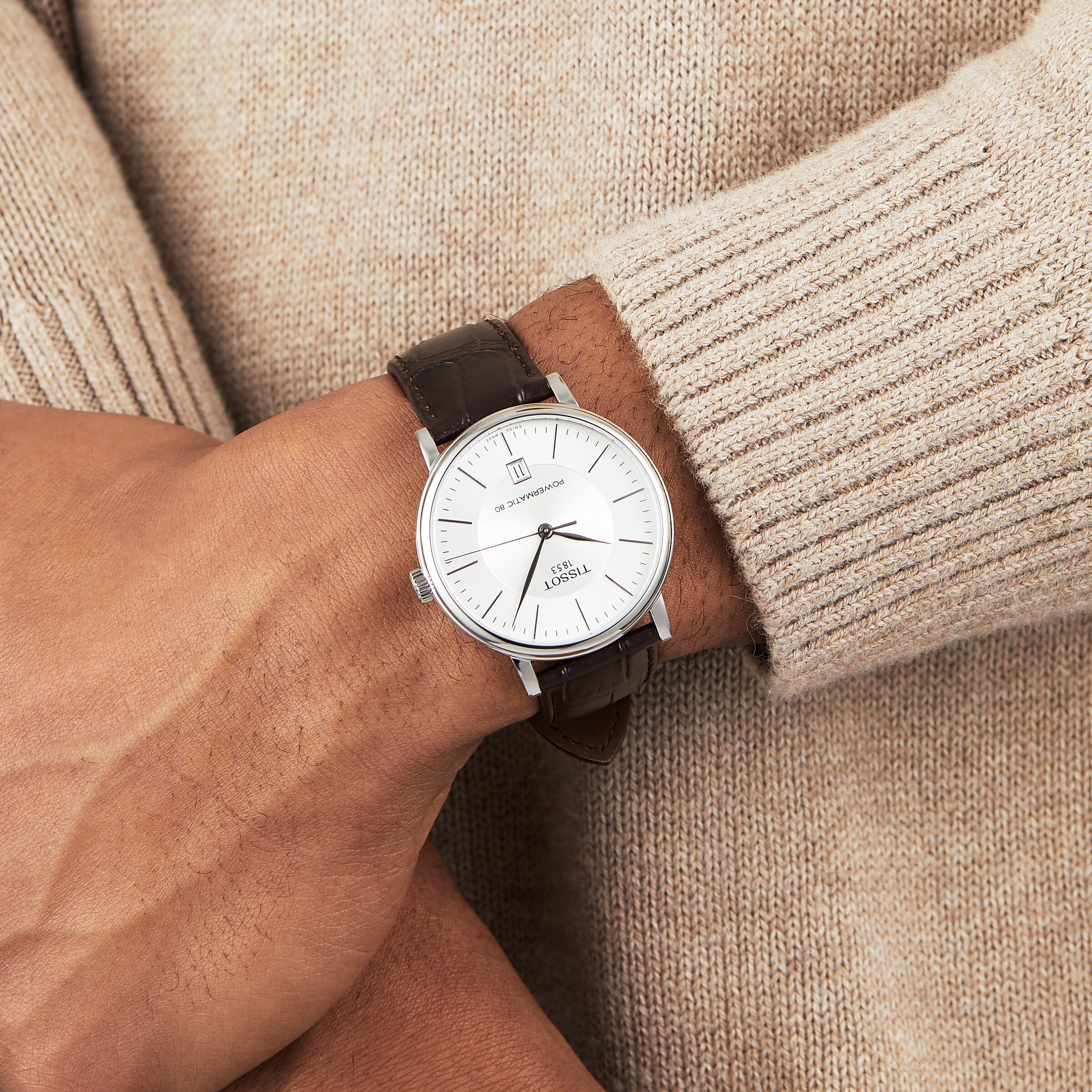 Tissot T-Classic Automatic Watch - 40mm Stainless Steel Silver Dial - Image 3