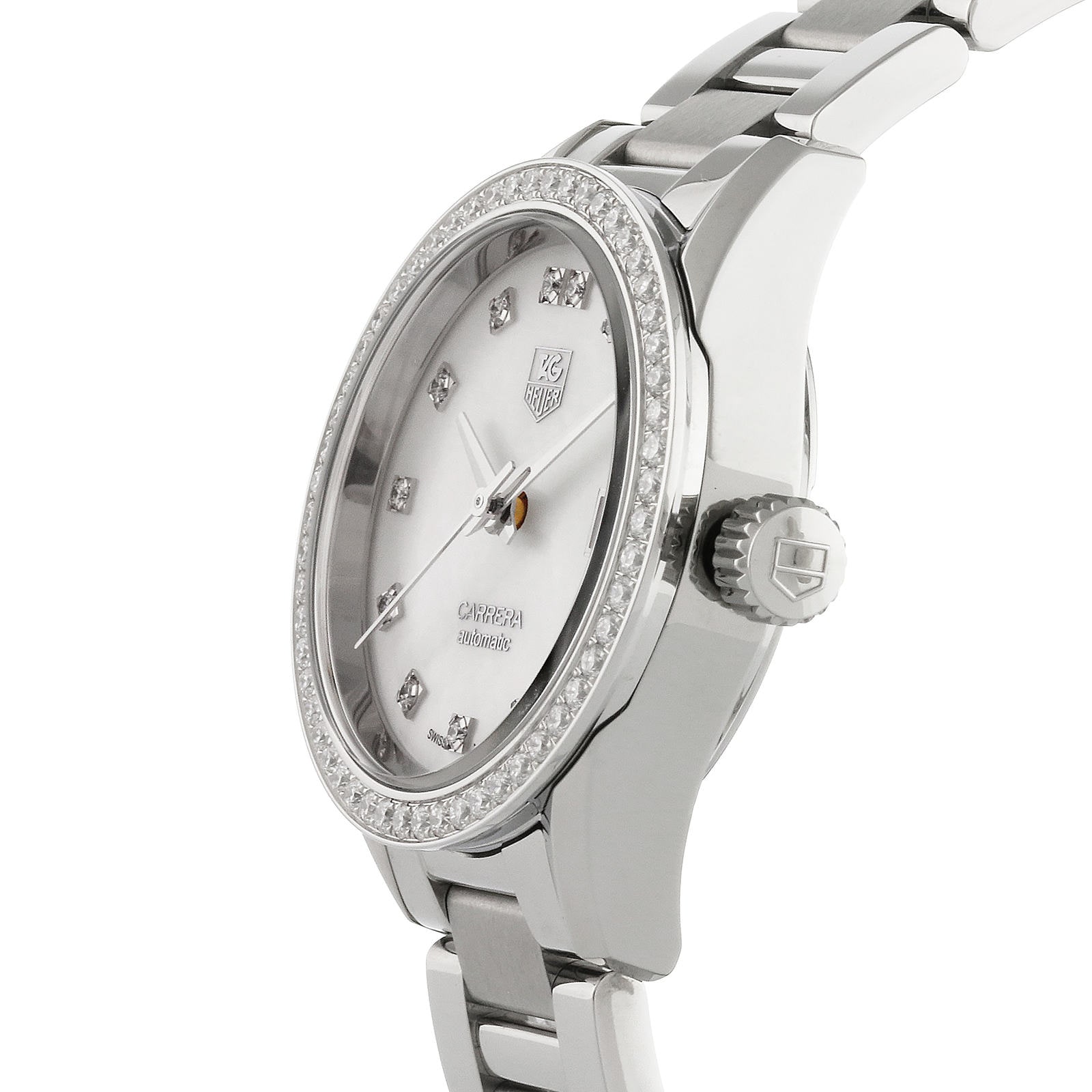 TAG Heuer Carrera WAR2415.BA0776 | 37mm Automatic | Mother of Pearl & Diamond Dial - Image 3