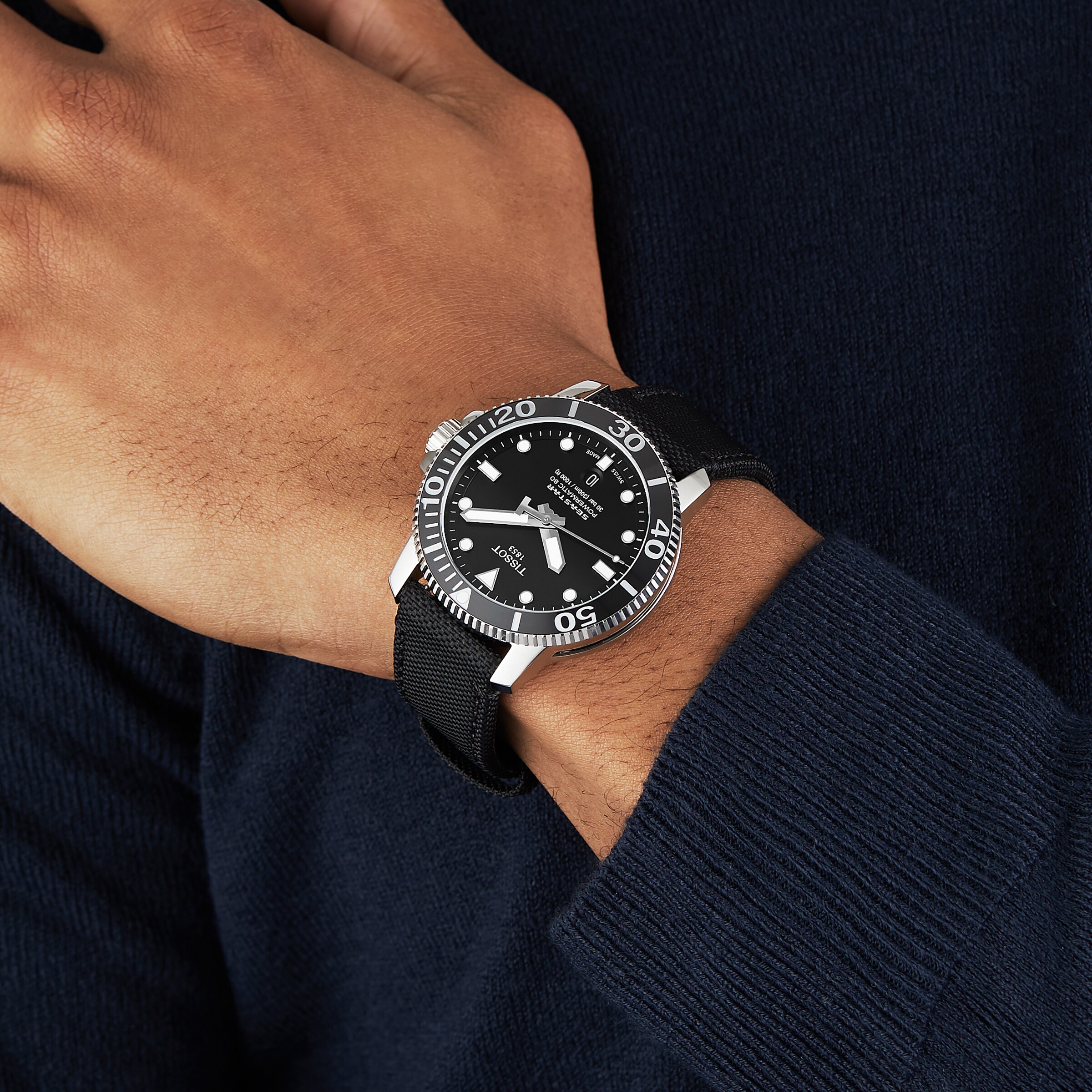 Tissot T-Sport Seastar Automatic Watch - 43mm Black Dial - 300m Water Resistant - Image 3