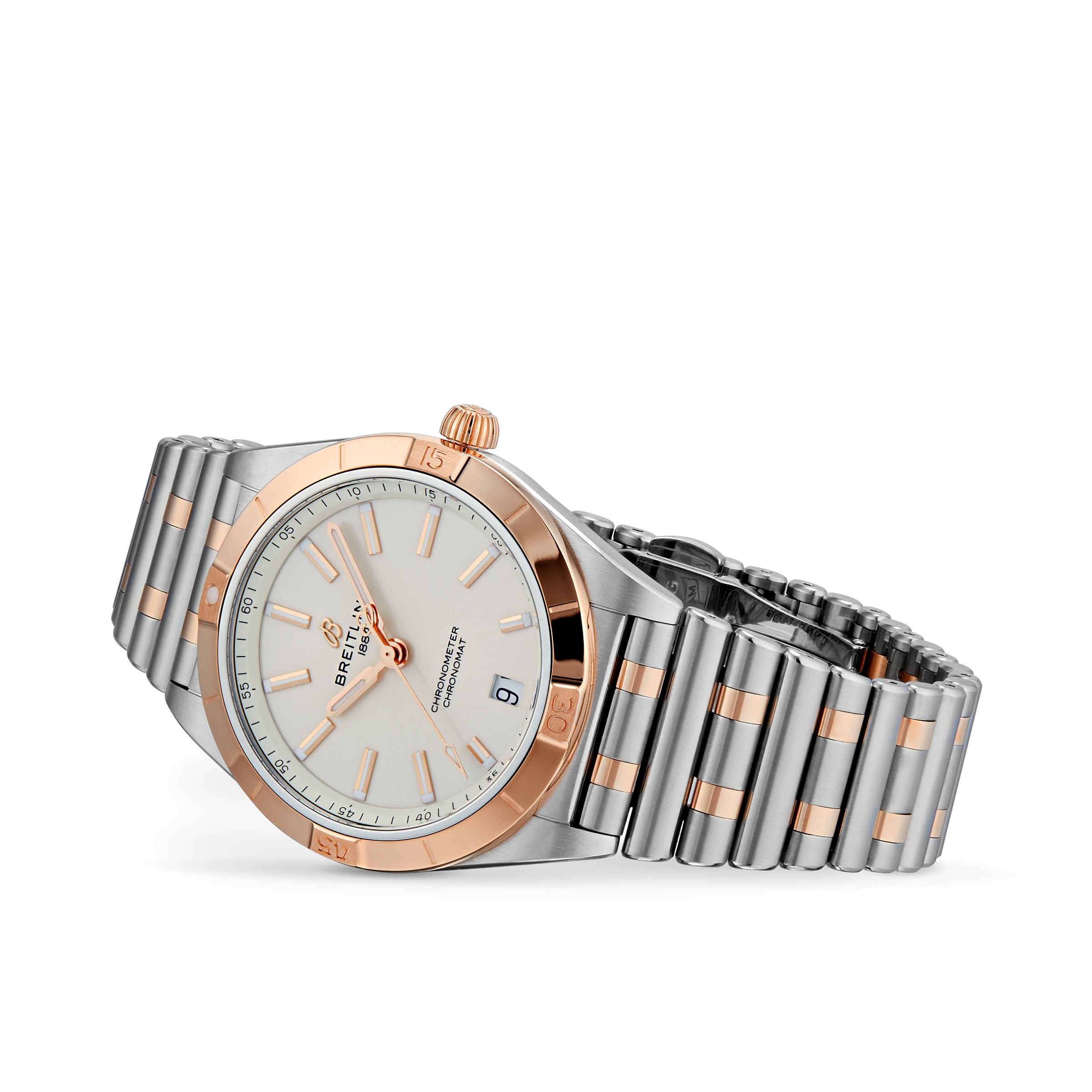 Breitling Chronomat 36mm Automatic Silver Dial - Stainless Steel & Rose Gold - Image 3