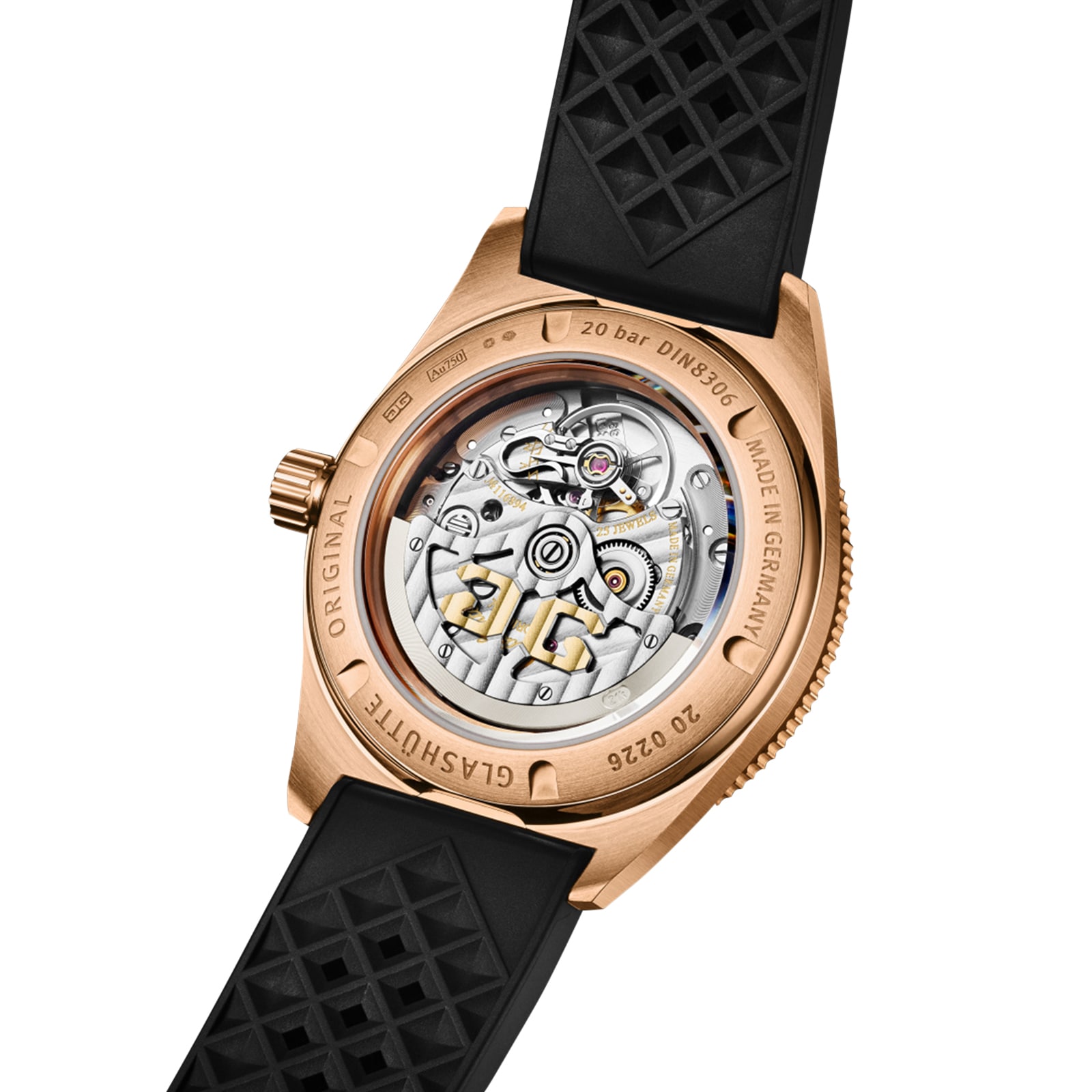 Glashutte Original SeaQ 39.5mm Rose Gold Automatic Black Dial Watch - Image 3