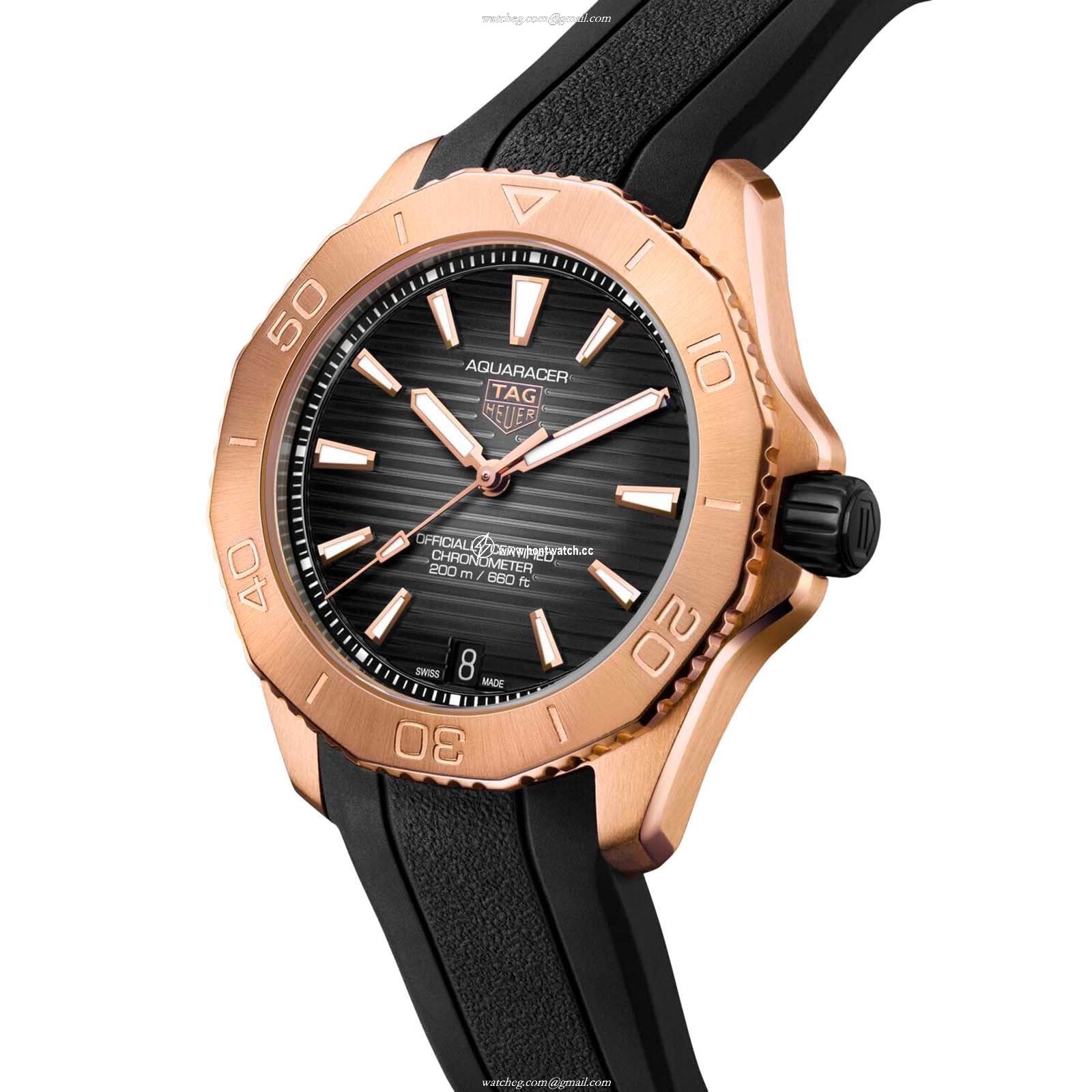 TAG Heuer Aquaracer 40mm Automatic Black Dial | 18ct Rose Gold - Image 2