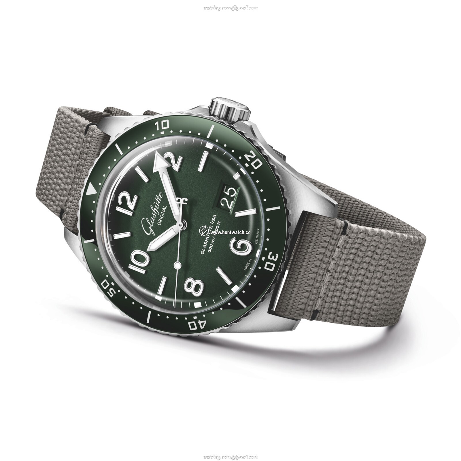 Glashutte Original SeaQ Panorama - 43.2mm Green Dial Automatic Watch - Image 2
