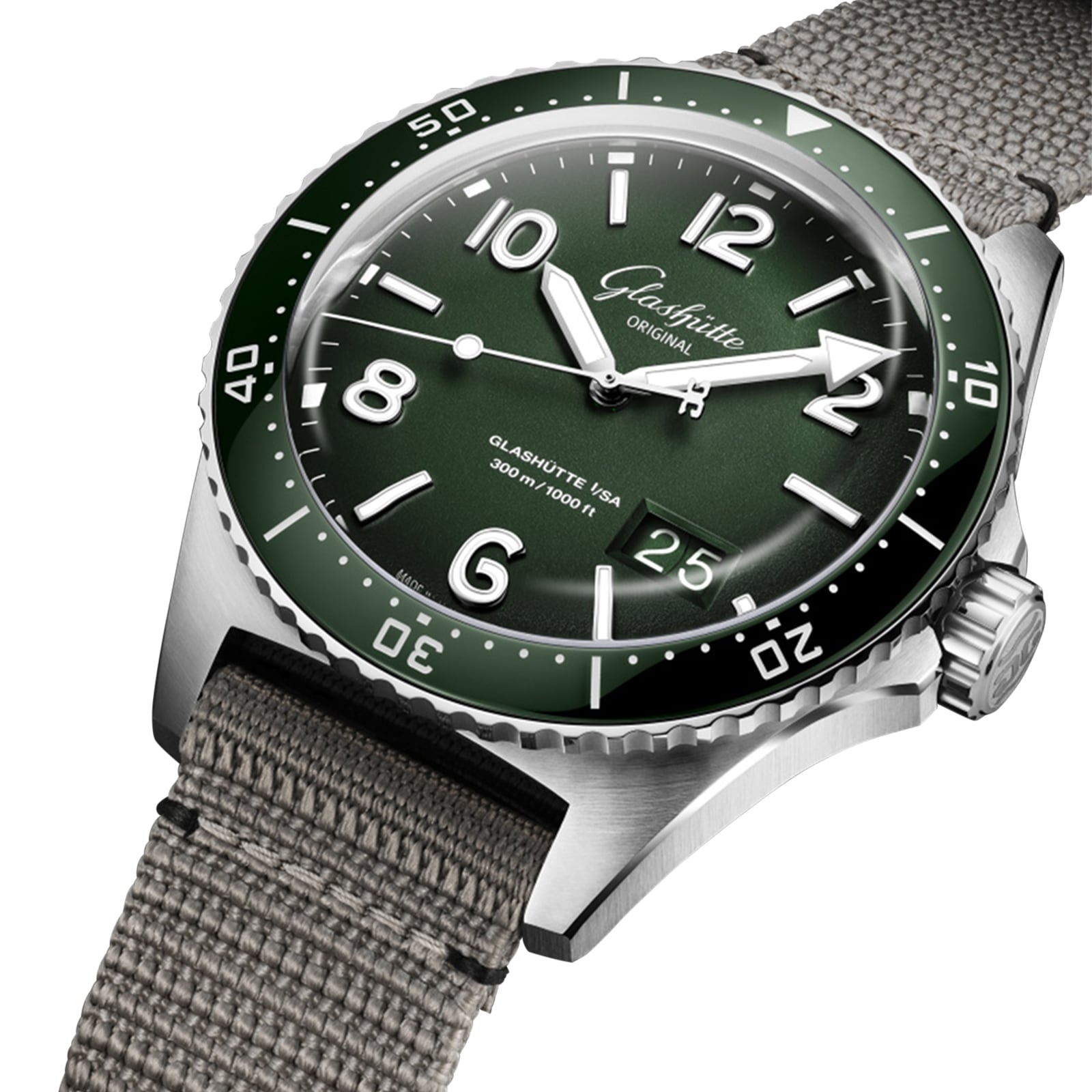 Glashutte Original SeaQ Panorama - 43.2mm Green Dial Automatic Watch - Image 3