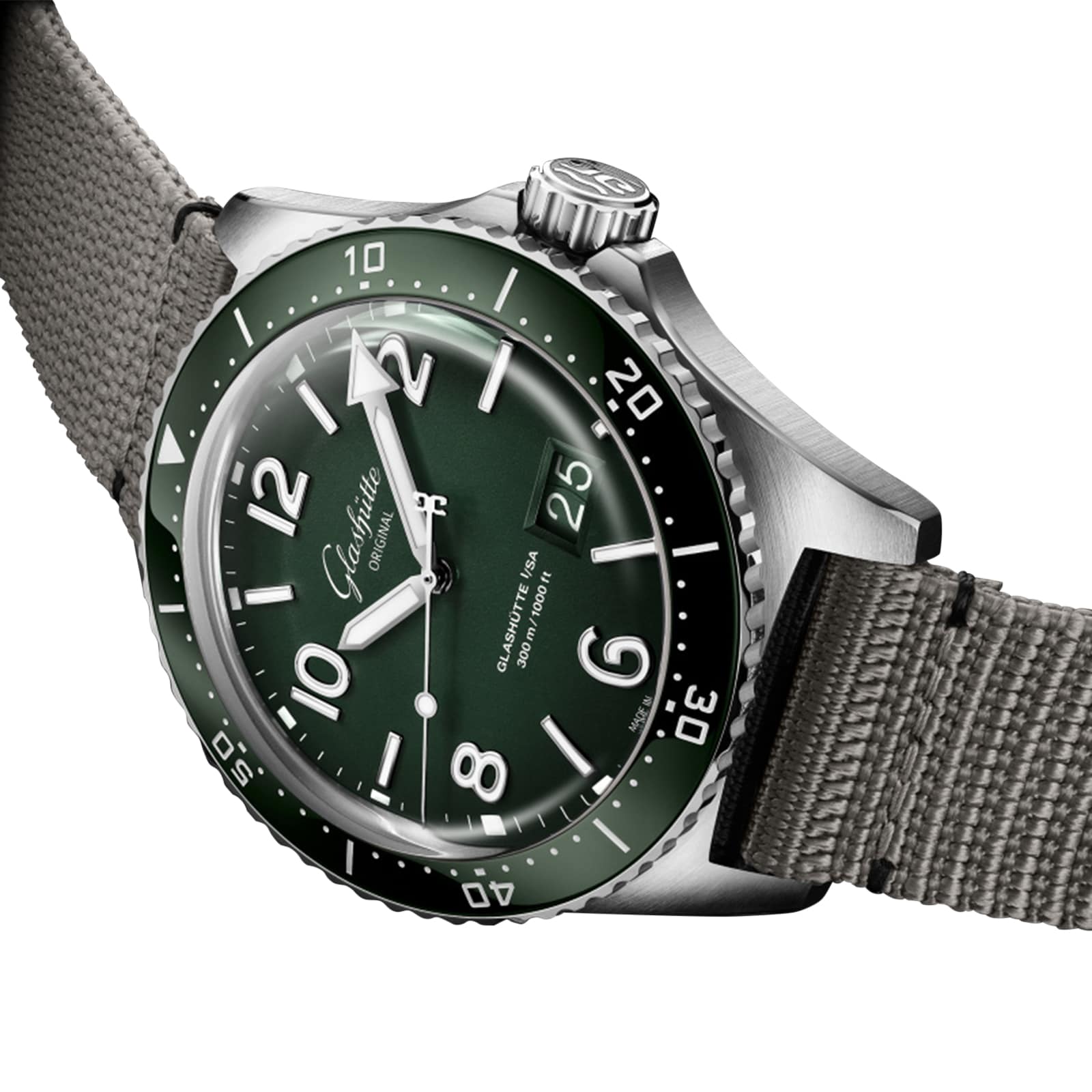 Glashutte Original SeaQ Panorama - 43.2mm Green Dial Automatic Watch - Image 4