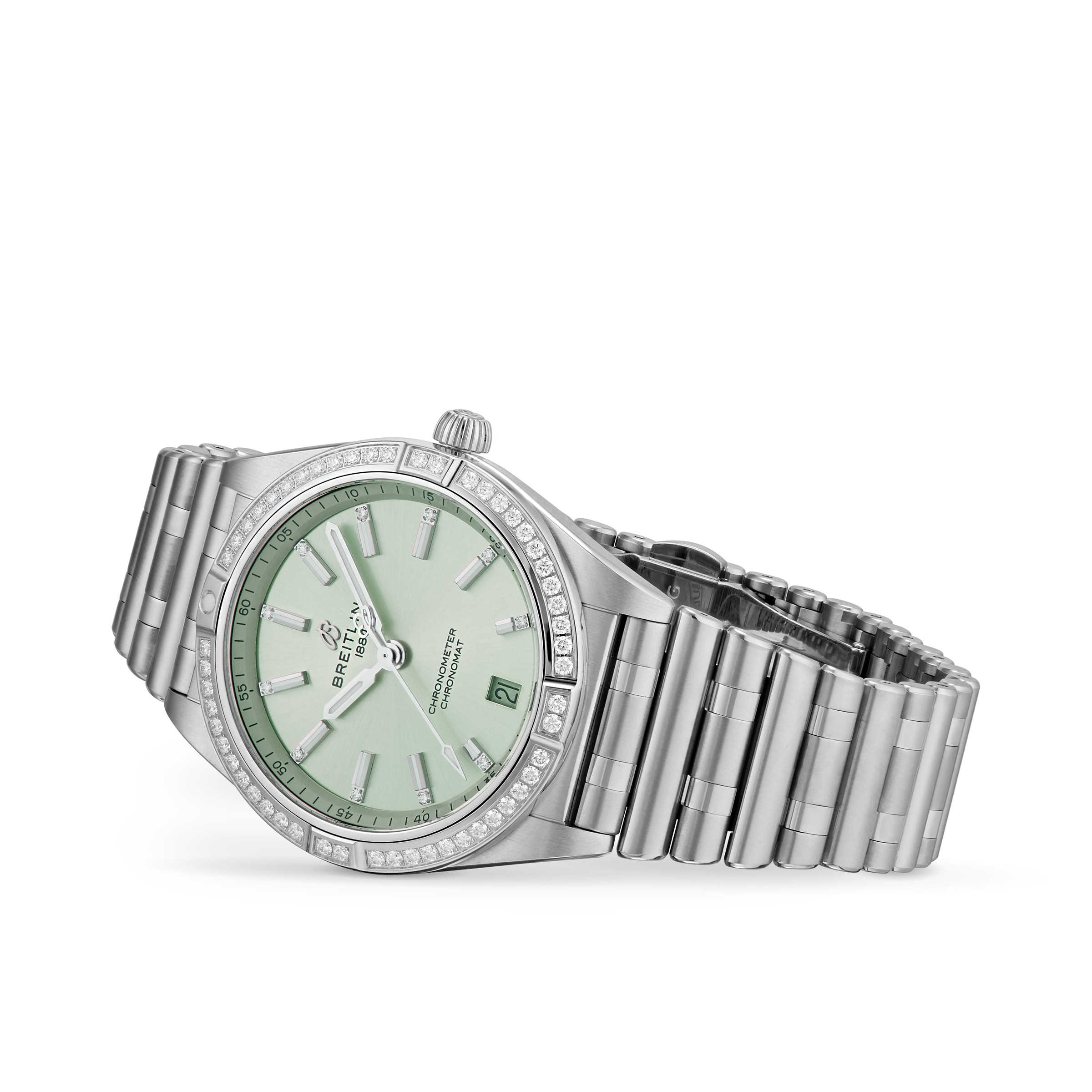 Breitling Chronomat 36mm Automatic Green Dial - Stainless Steel Replica Watch - Image 3
