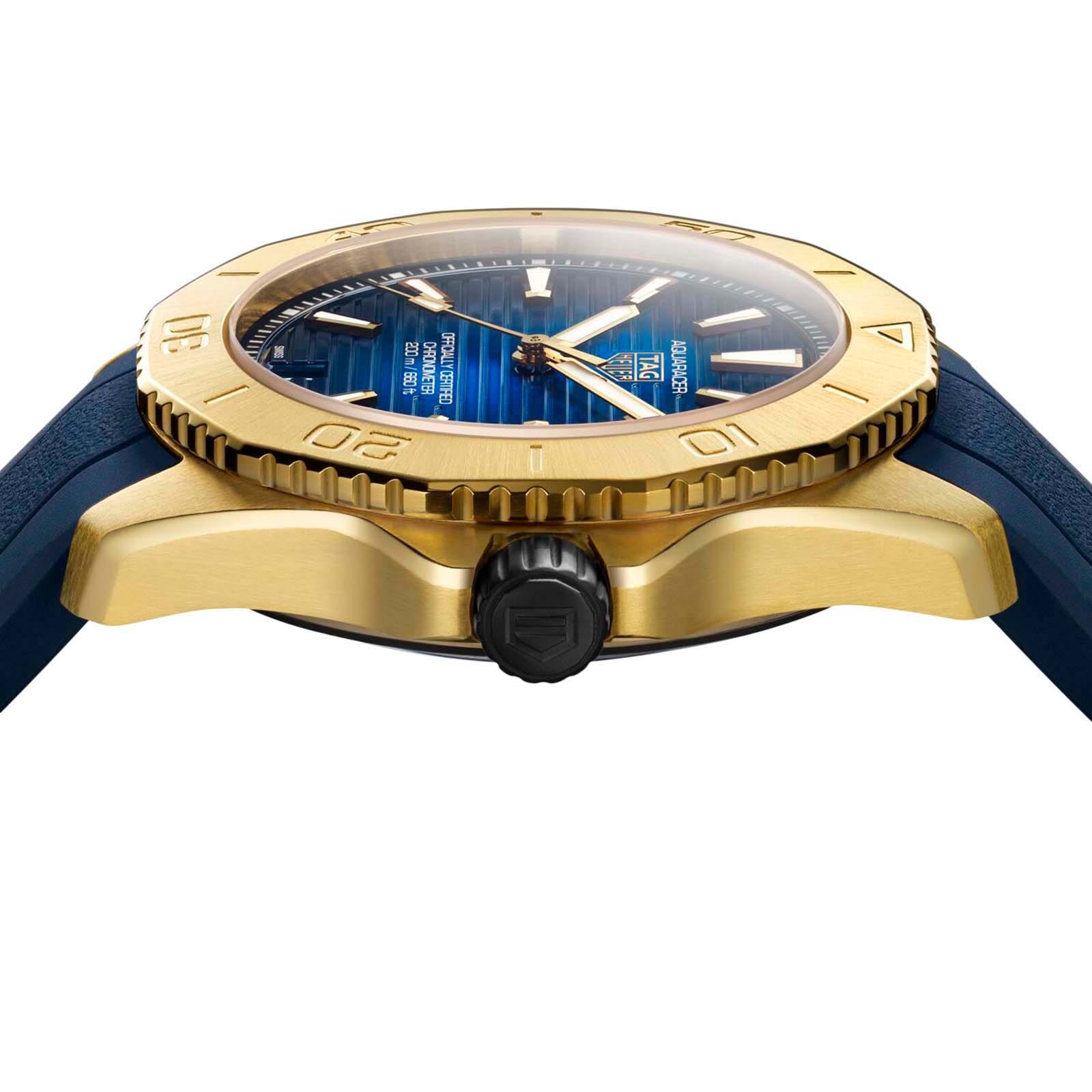 TAG Heuer Aquaracer 40mm Blue Dial | 18ct Gold Automatic Watch - Image 3