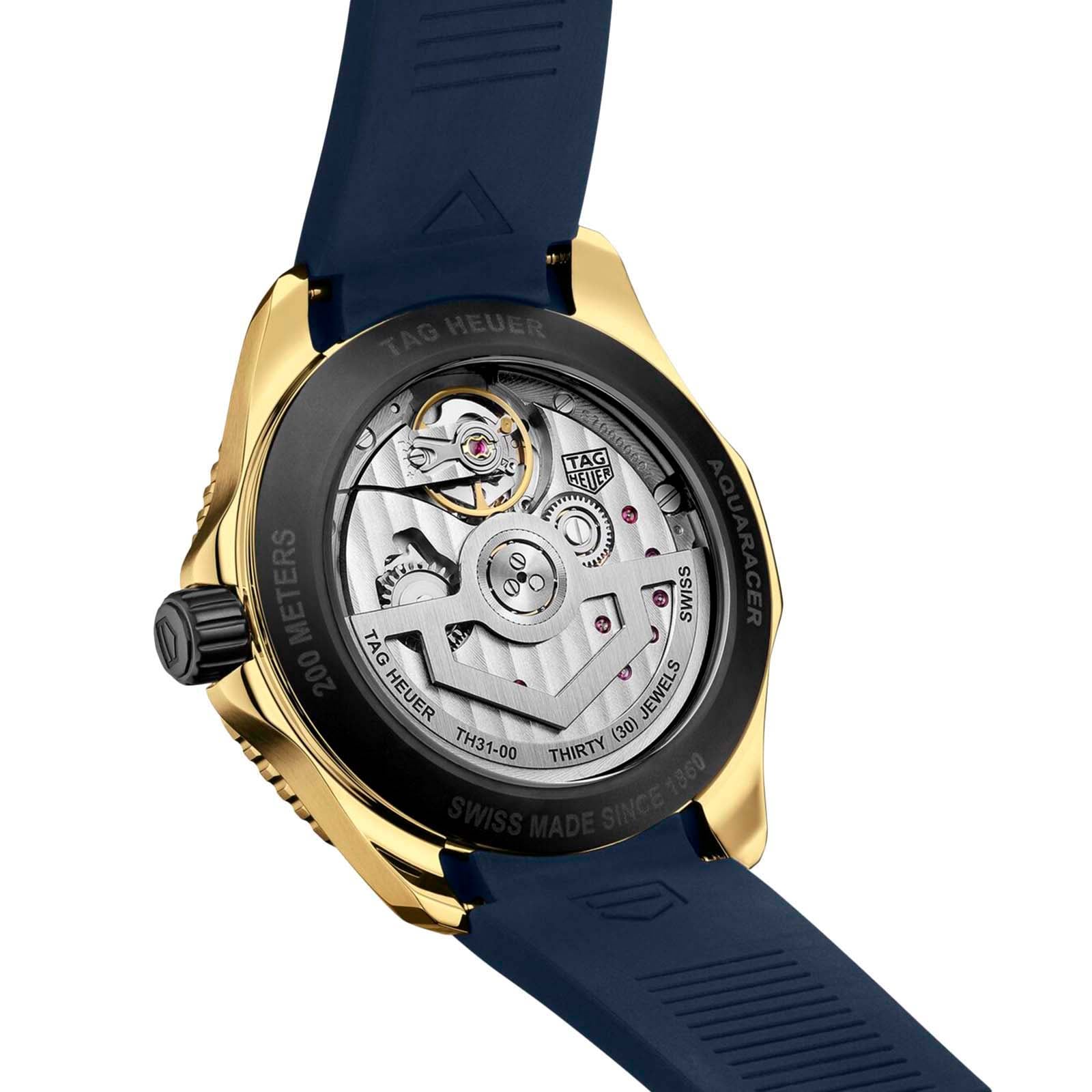 TAG Heuer Aquaracer 40mm Blue Dial | 18ct Gold Automatic Watch - Image 4