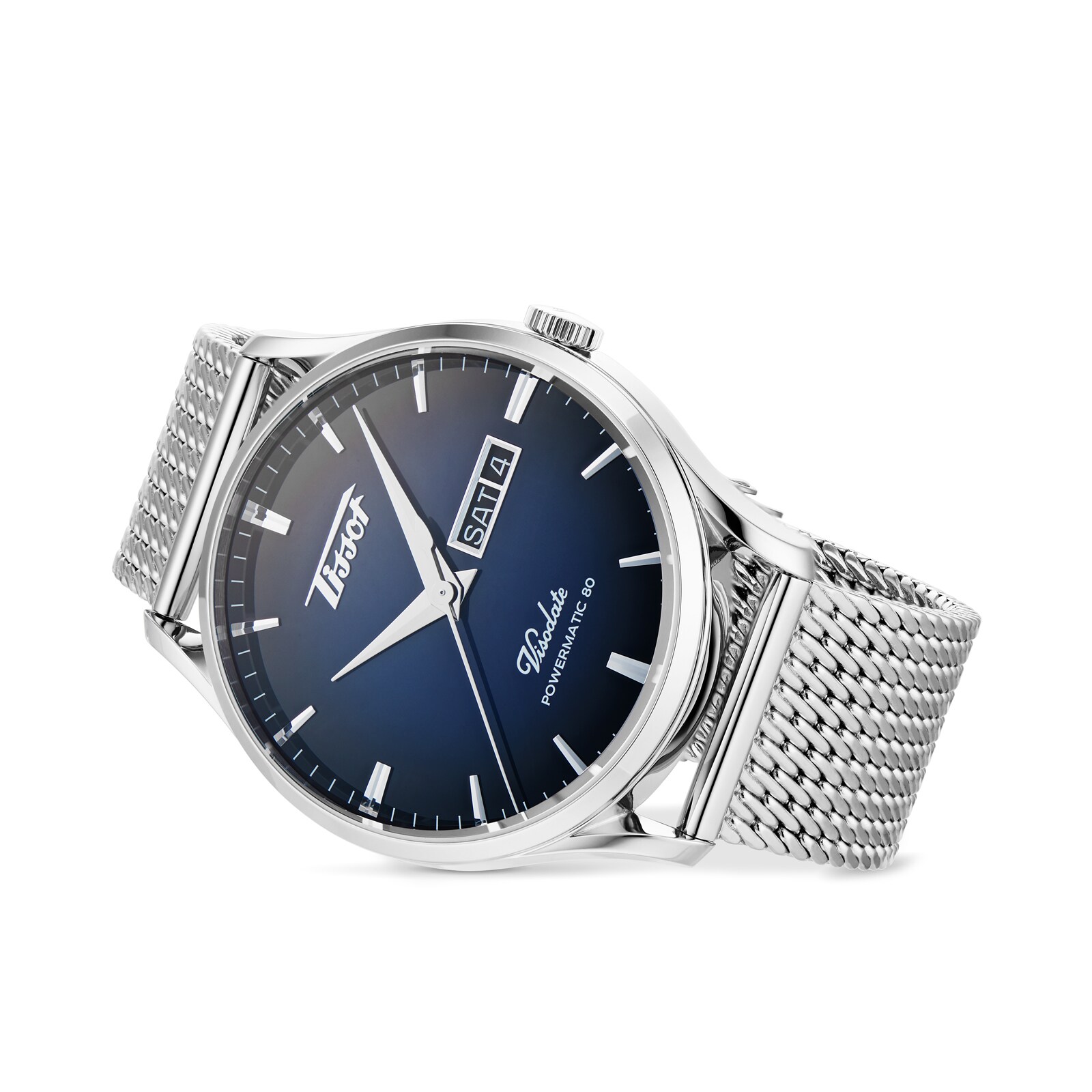 Tissot Heritage Visodate Automatic Watch - 42mm Blue Dial | Stainless Steel - Image 3