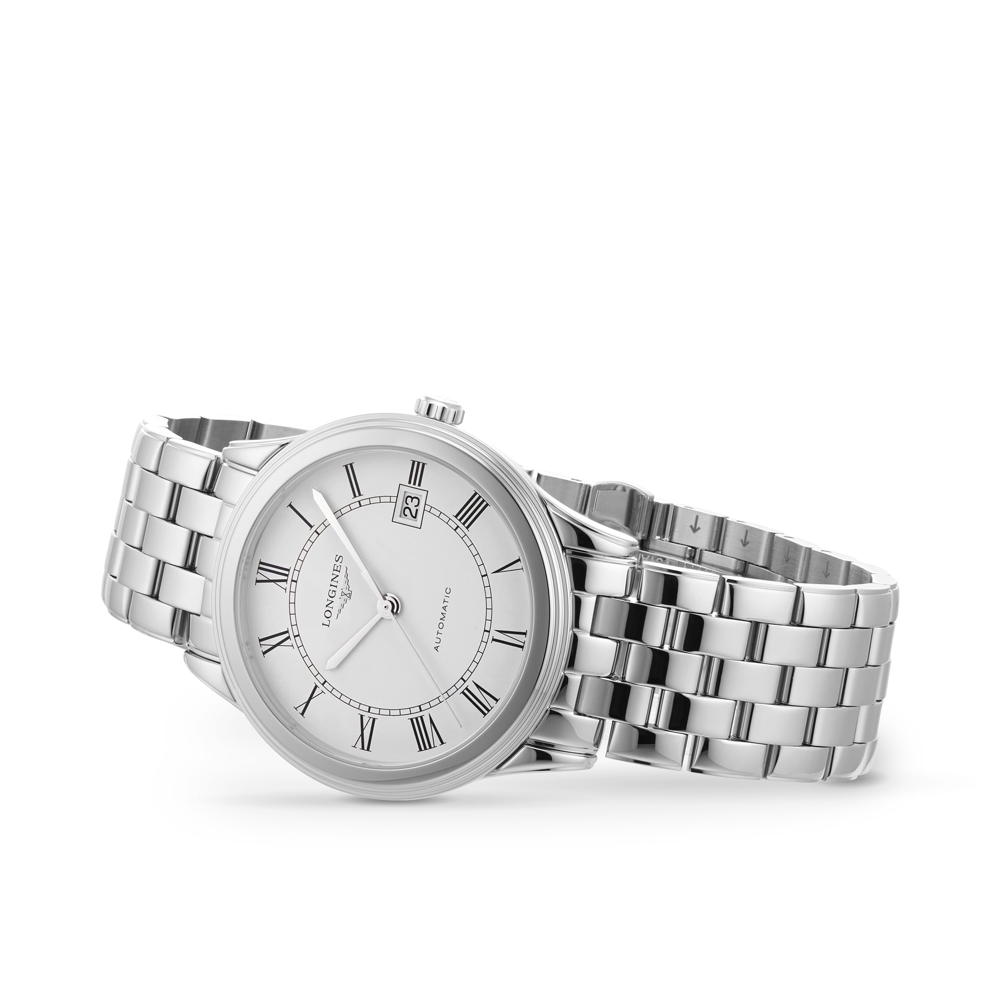 Longines Flagship L49744216 | 40mm Automatic Watch | Stainless Steel & Beige Dial - Image 3