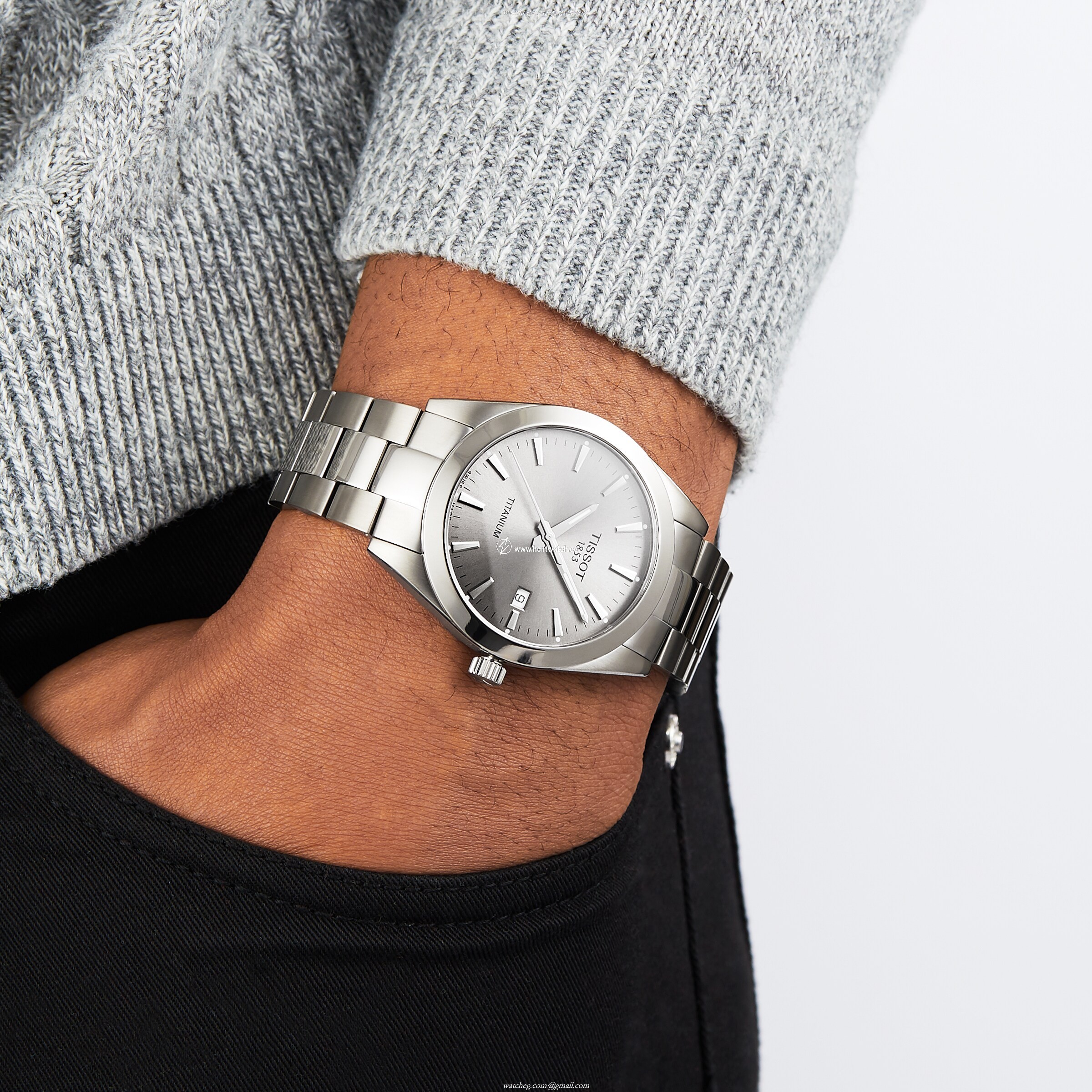 Tissot T-Classic Titanium Quartz Watch - 40mm Silver Dial - 100M Water Resistant - Image 2
