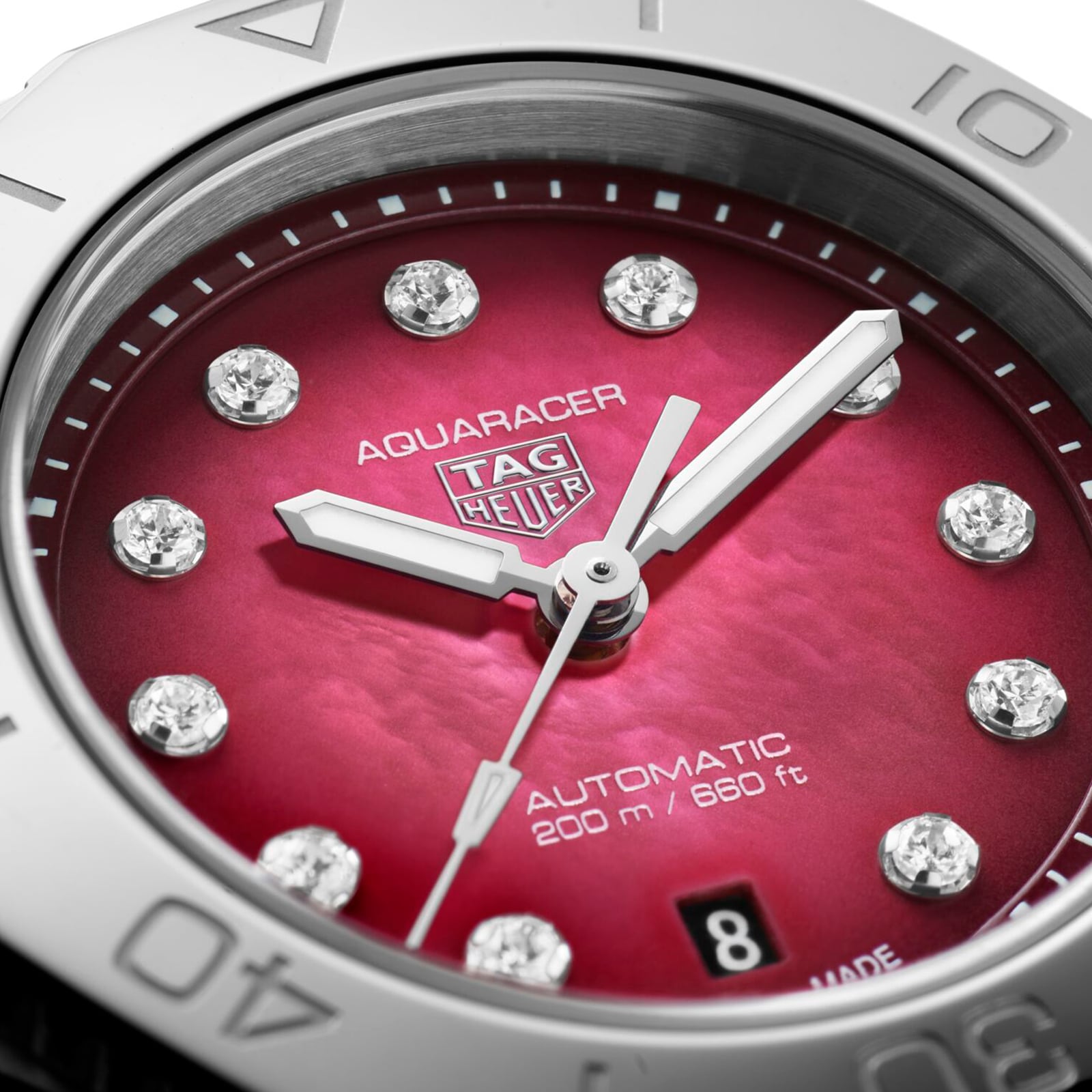 TAG Heuer Aquaracer WBP2414.BA0622 | 30mm Red Dial | Automatic Watch - Image 3