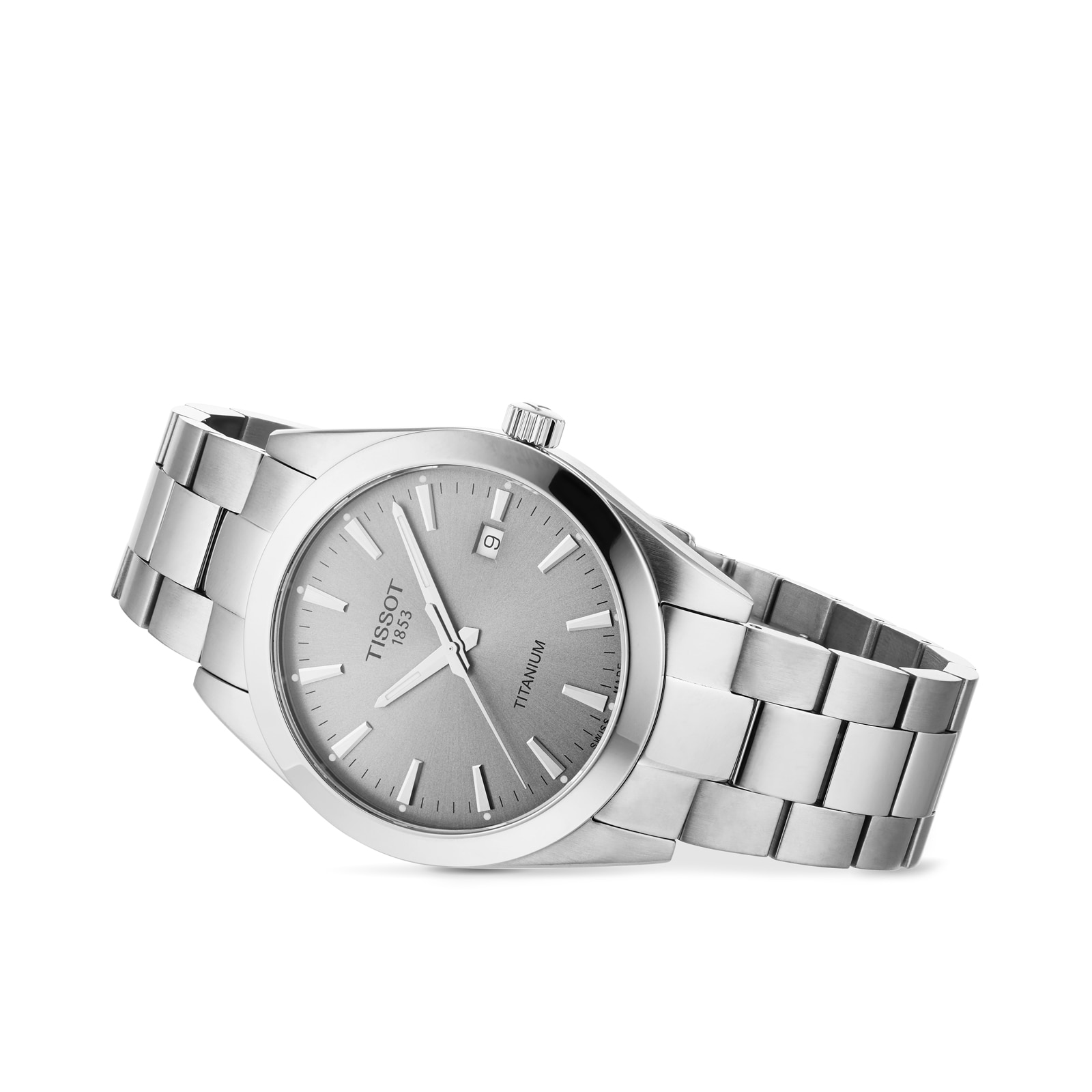 Tissot T-Classic Titanium Quartz Watch - 40mm Silver Dial - 100M Water Resistant - Image 3