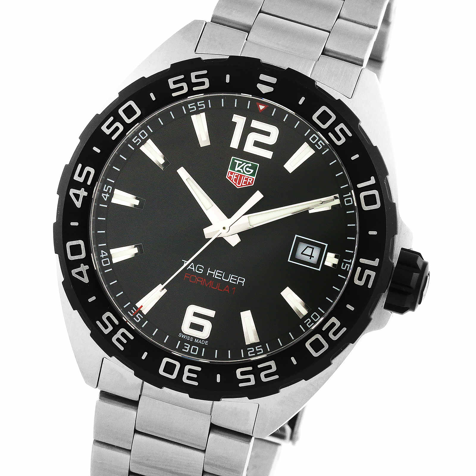 TAG Heuer Formula 1 WAZ1110 Quartz Watch - 41mm Black Dial - Stainless Steel - Image 4