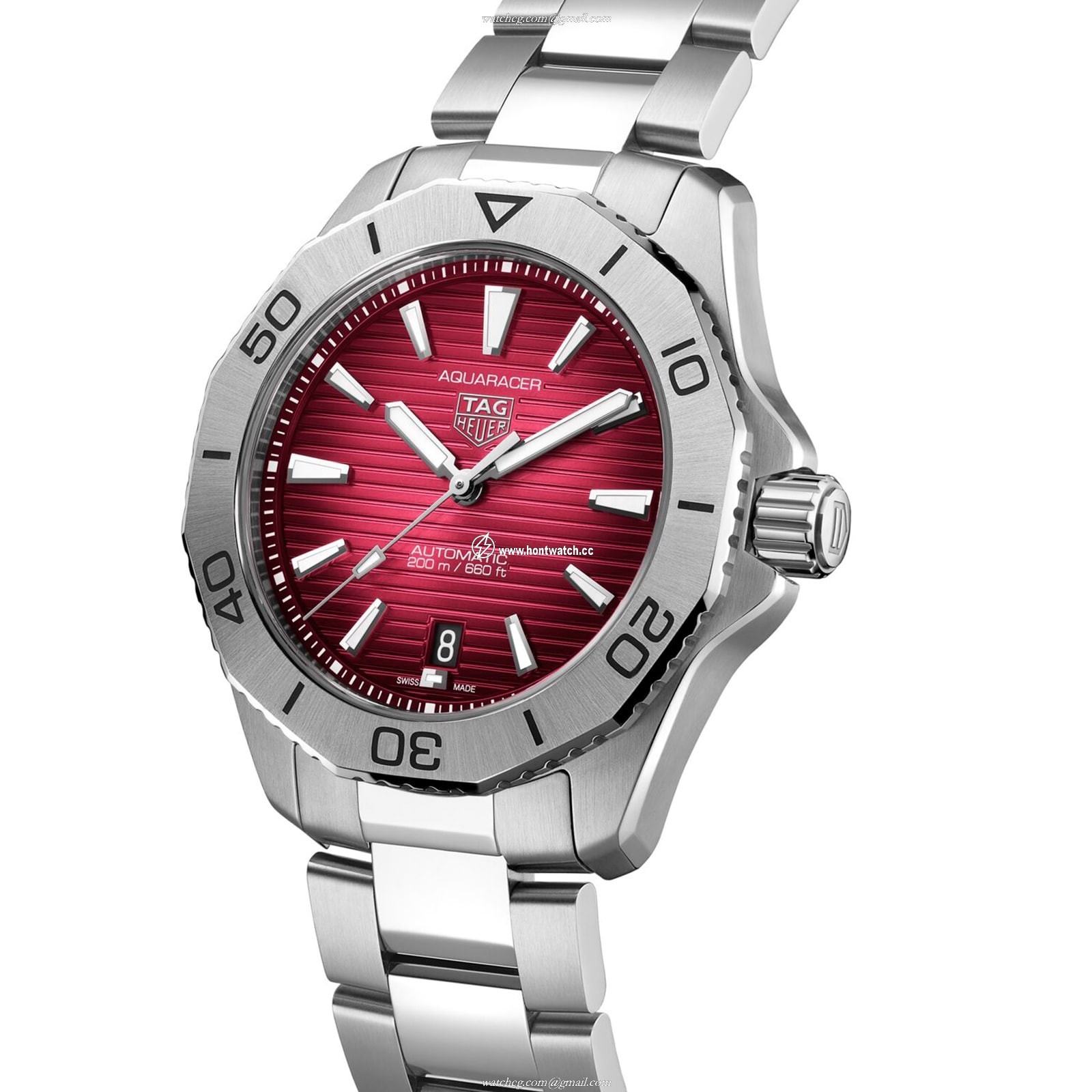 TAG Heuer Aquaracer WBP2114.BA0627 - 40mm Red Automatic Watch - Image 2