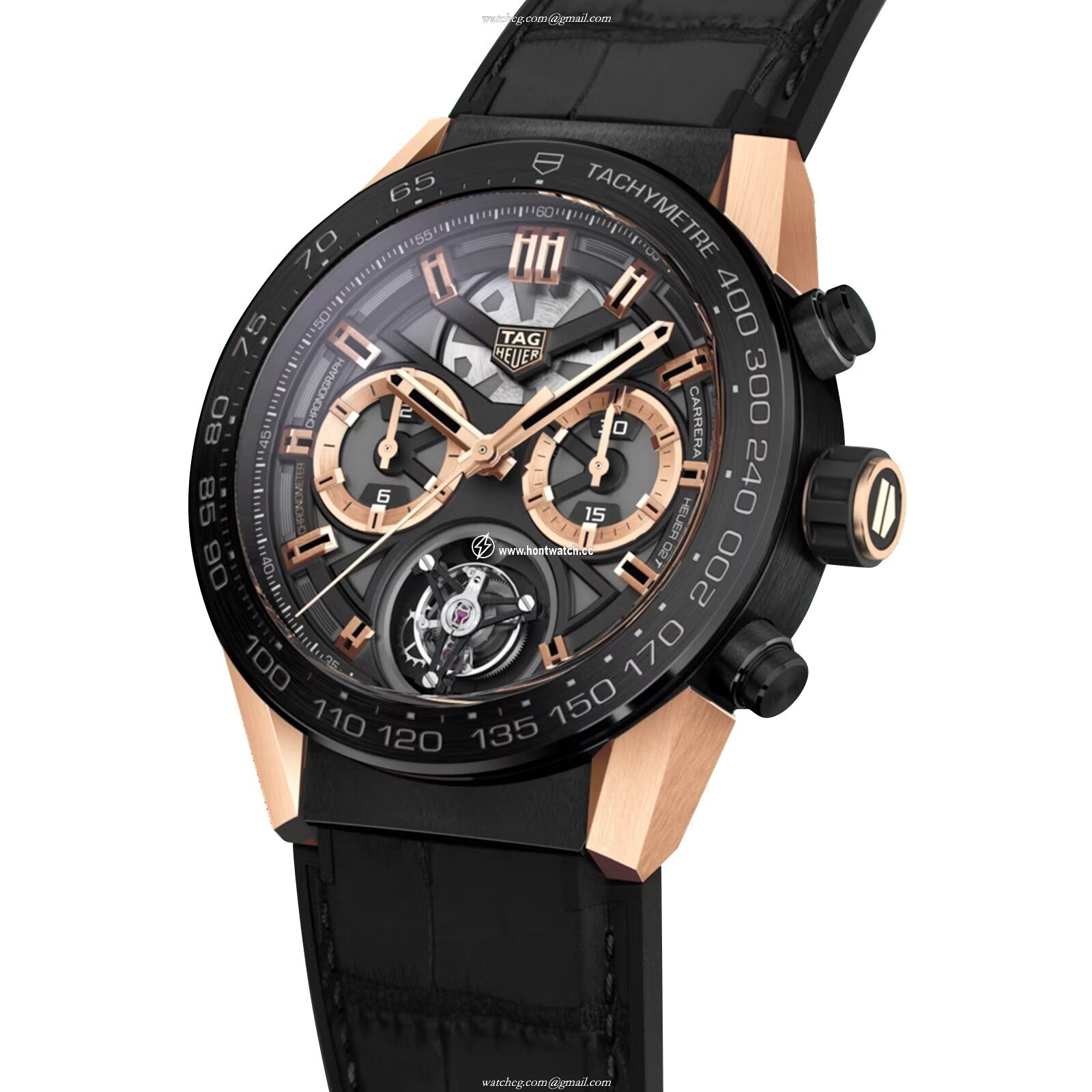 TAG Heuer Carrera CAR5A5U Chronograph Tourbillon - 45mm Titanium & Gold PVD - Image 2