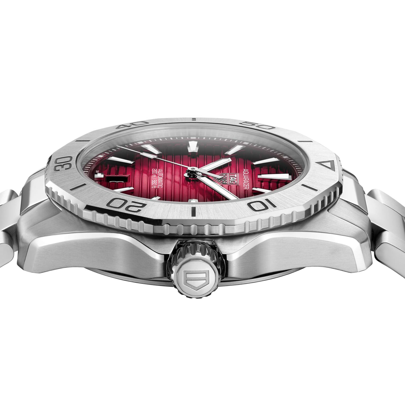 TAG Heuer Aquaracer WBP2114.BA0627 - 40mm Red Automatic Watch - Image 4