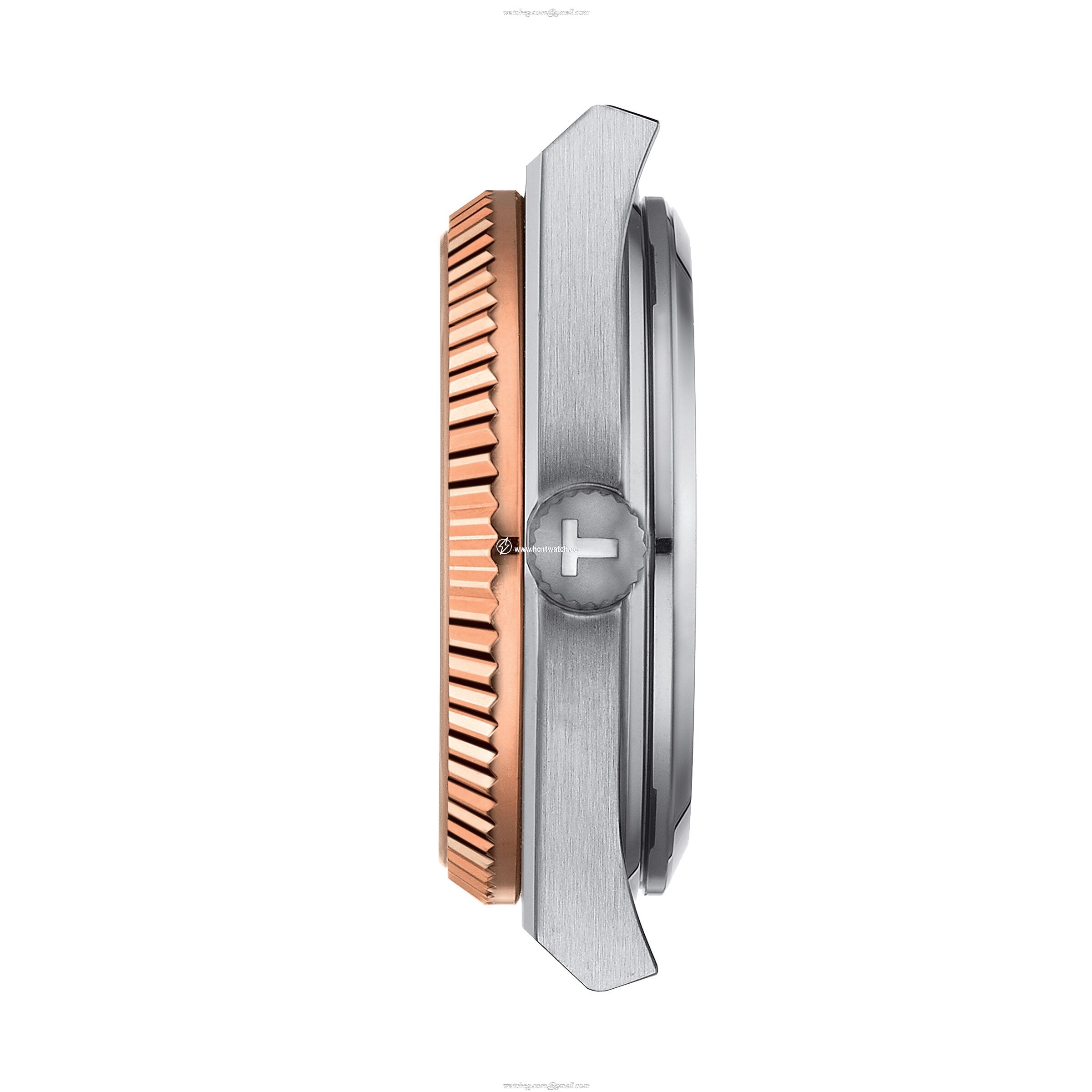 Tissot PRX Automatic Watch - 35mm Stainless Steel & Rose Gold - Mother of Pearl Dial - Image 2