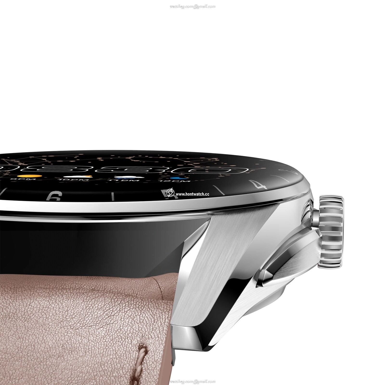 TAG Heuer Connected Smartwatch - 42mm Stainless Steel - Leather Strap - Image 2