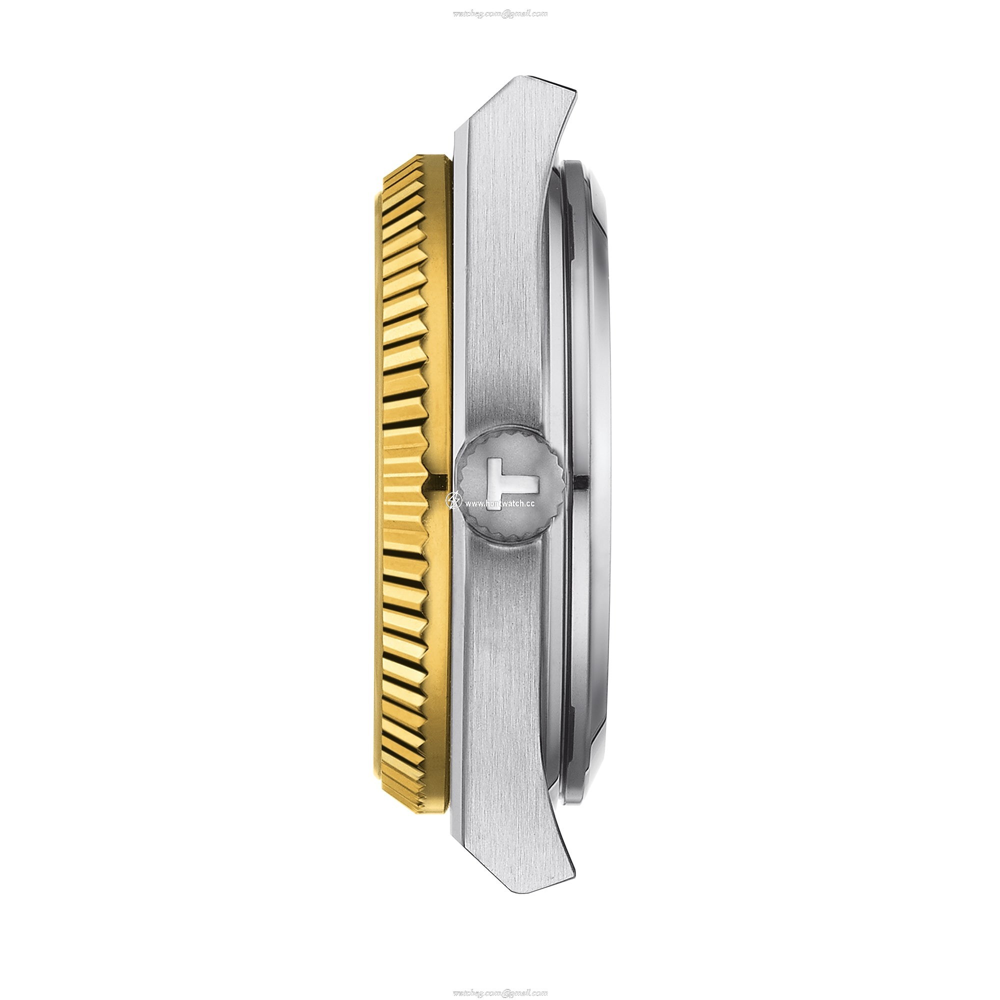 Tissot PRX Automatic Watch - 35mm Silver Dial - Stainless Steel & Gold - Image 2