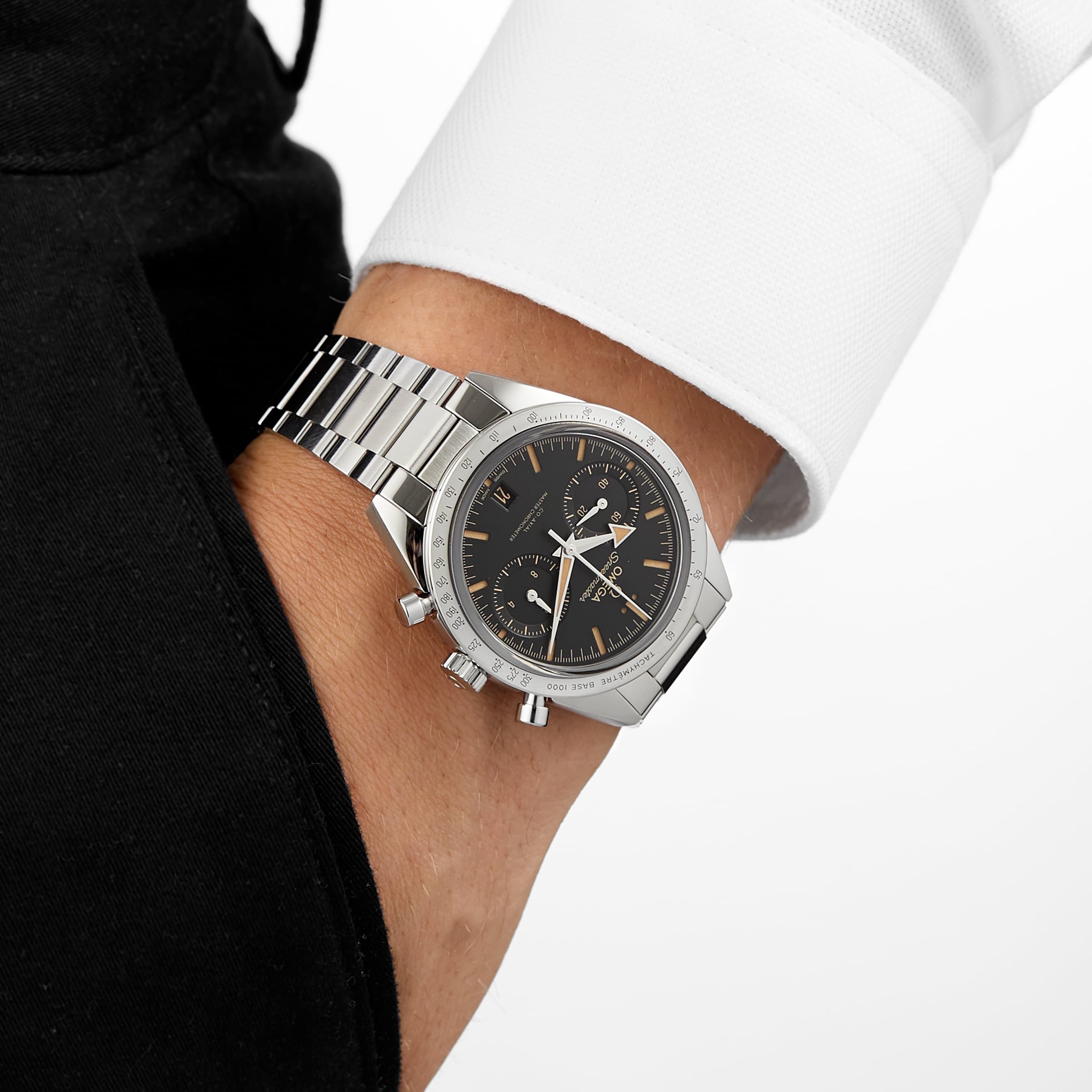 Omega Speedmaster 57 | 40.5mm Stainless Steel | Manual Winding Black Dial - Image 3