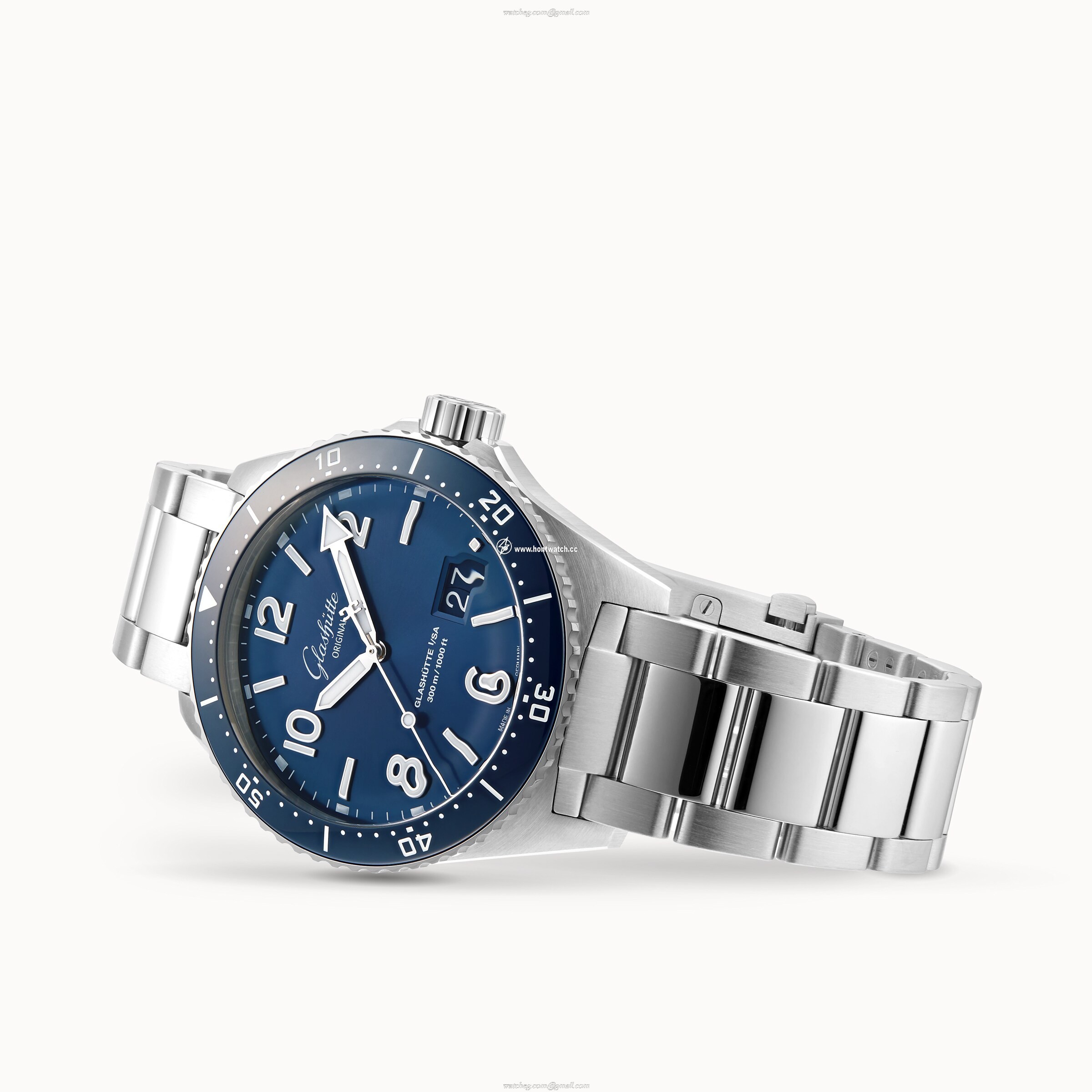 Glashuette Original SeaQ Blue Dial Automatic Watch | 43.2mm Stainless Steel - Image 2