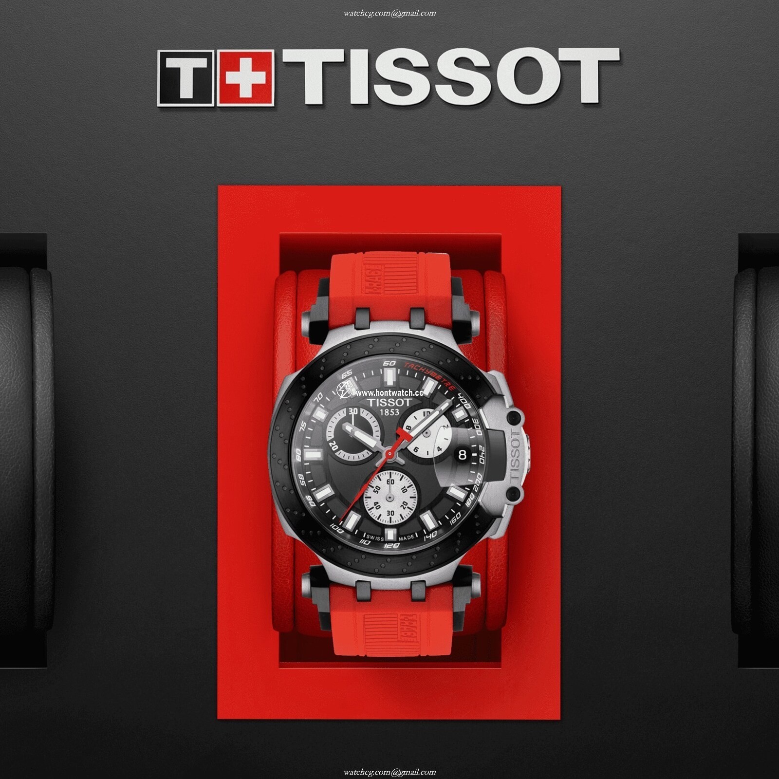 Tissot T-Sport T-Race Quartz Watch - Black Dial - 47.5mm Stainless Steel - Image 2