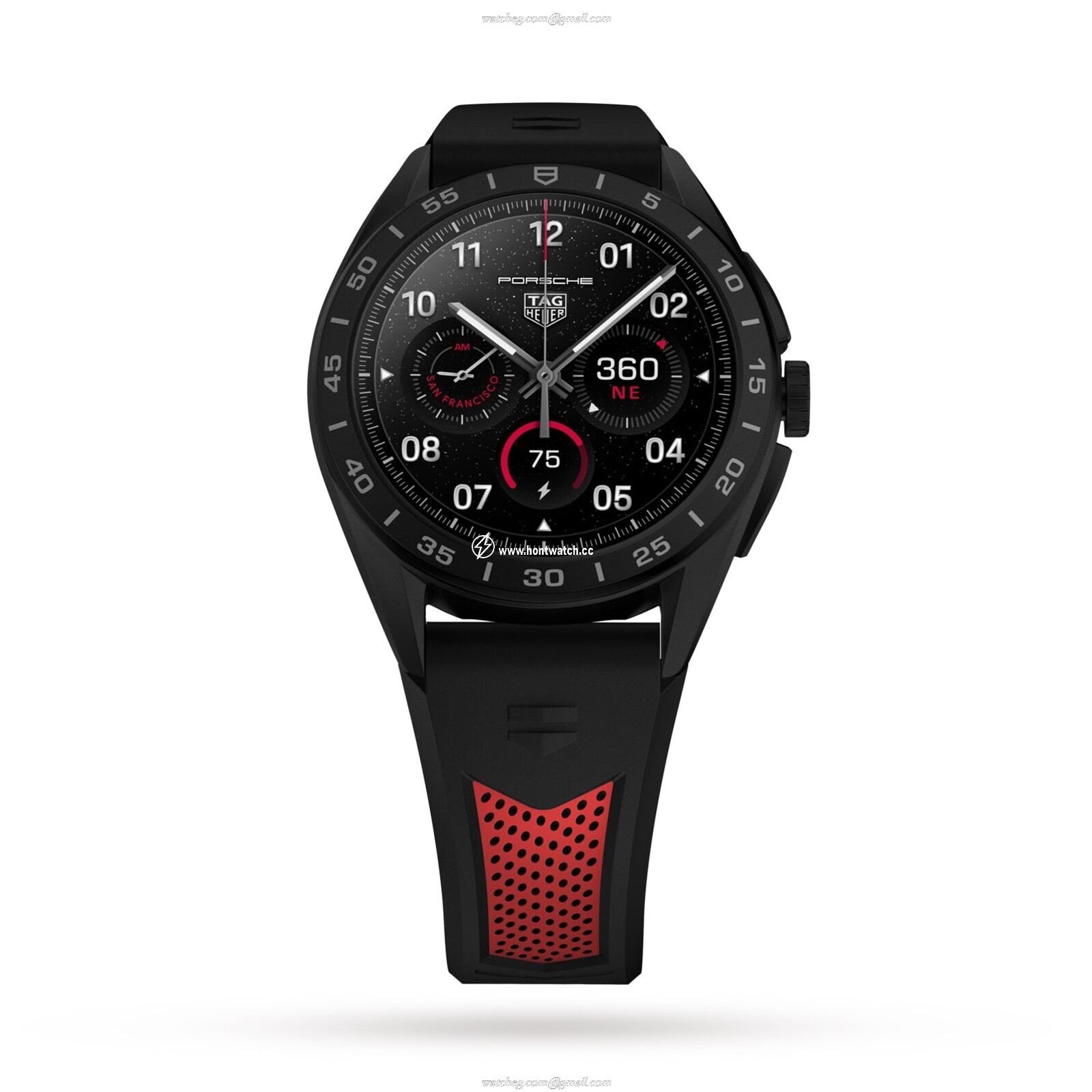 TAG Heuer Connected Smart Watch - 42mm Carbon Case - Black Dial - 100M Water Resistant - Image 2