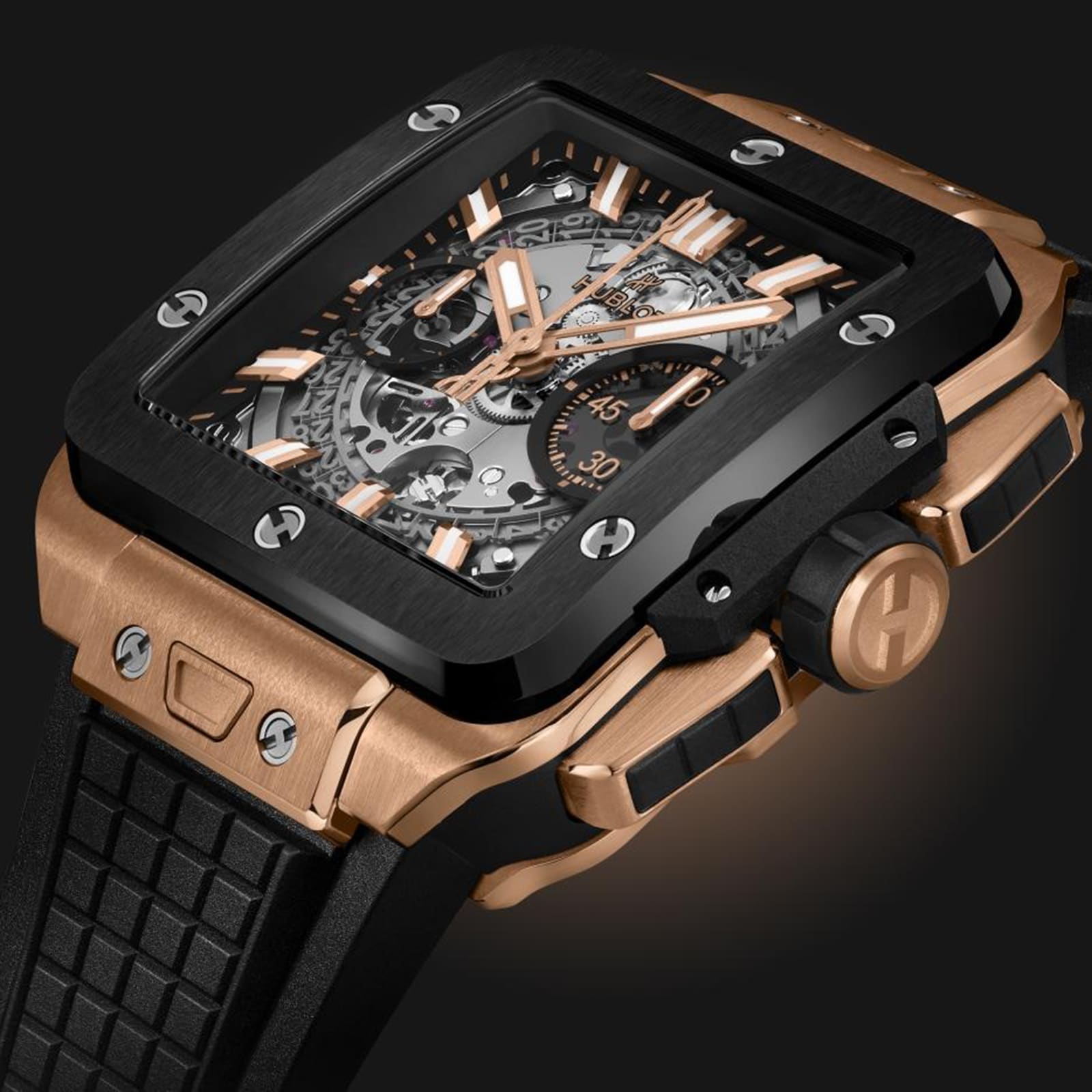 Hublot Square Bang 821.OM.0180.RX - 42mm Ceramic Automatic Skeleton Watch - Image 3