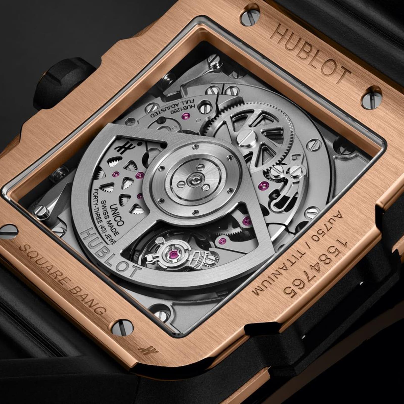 Hublot Square Bang 821.OM.0180.RX - 42mm Ceramic Automatic Skeleton Watch - Image 4