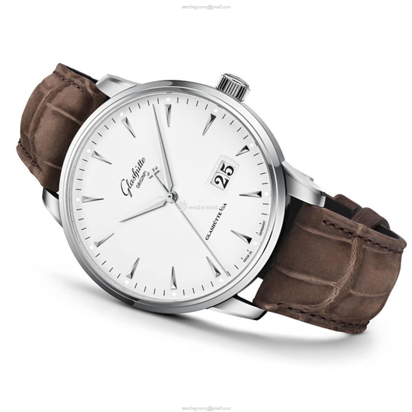Glashuette Original Senator Automatic - White Dial Stainless Steel Watch - Image 2