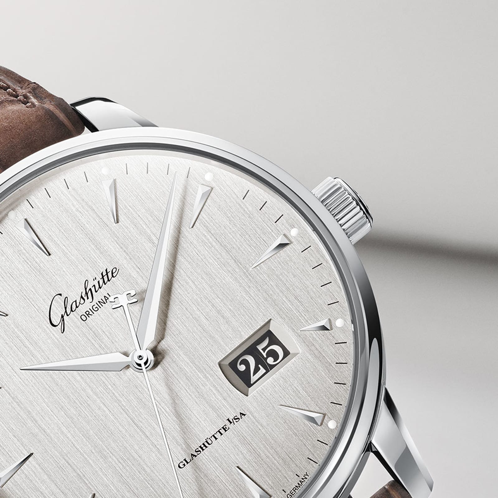 Glashuette Original Senator Automatic - White Dial Stainless Steel Watch - Image 3