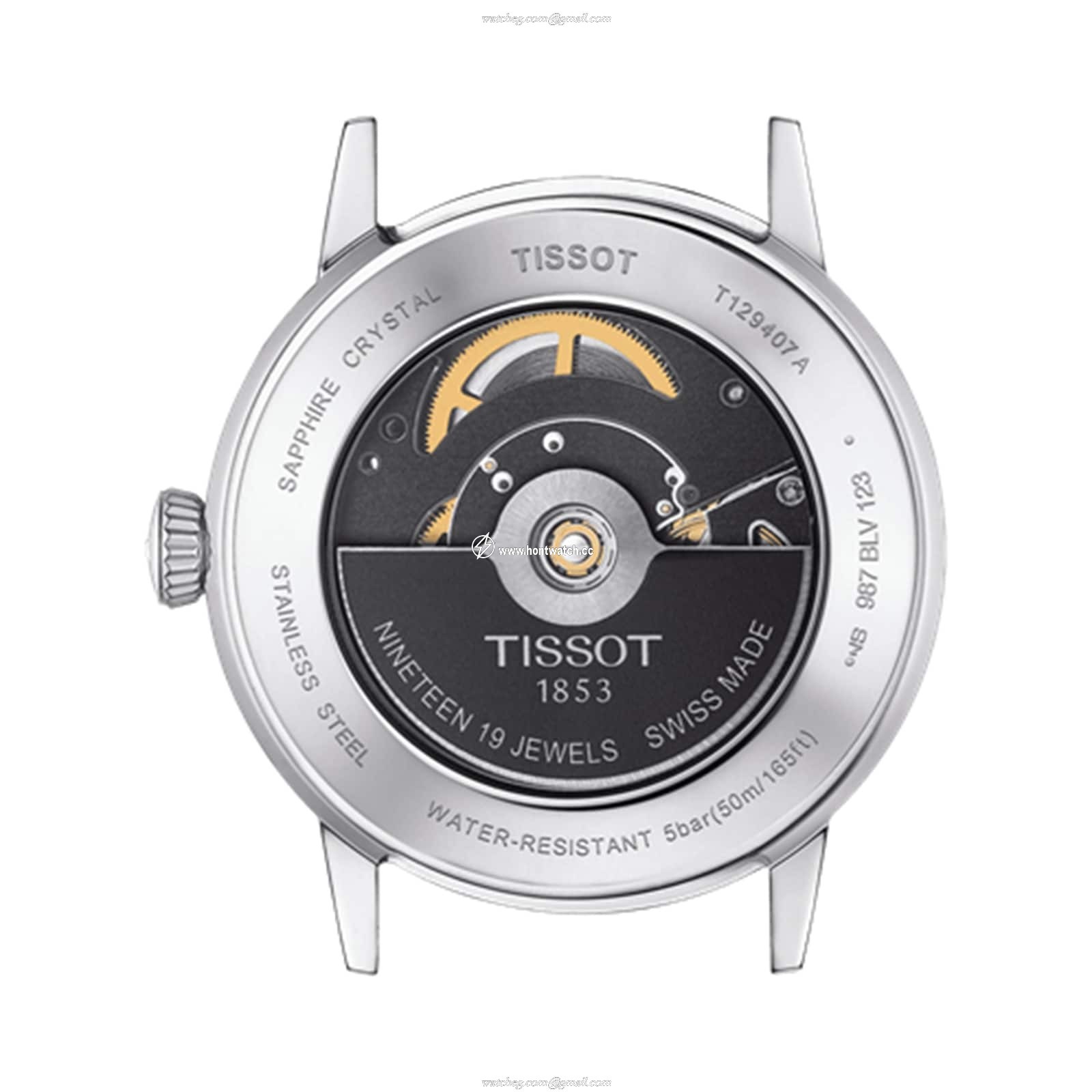 Tissot T-Classic Automatic Watch - 42mm Stainless Steel & Black Leather - Image 2