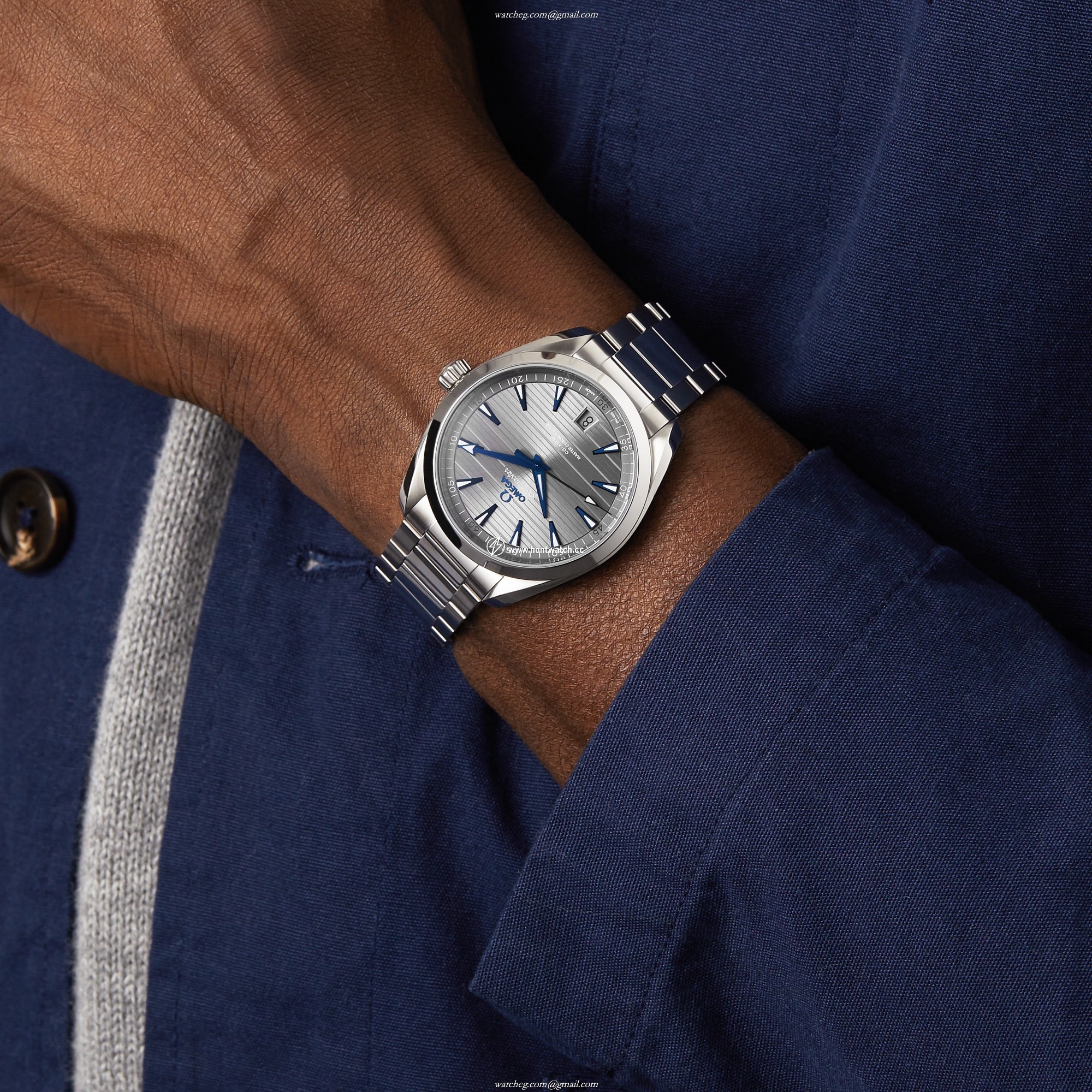 Omega Seamaster Aqua Terra Automatic Grey Replica - 41mm Stainless Steel - Image 2