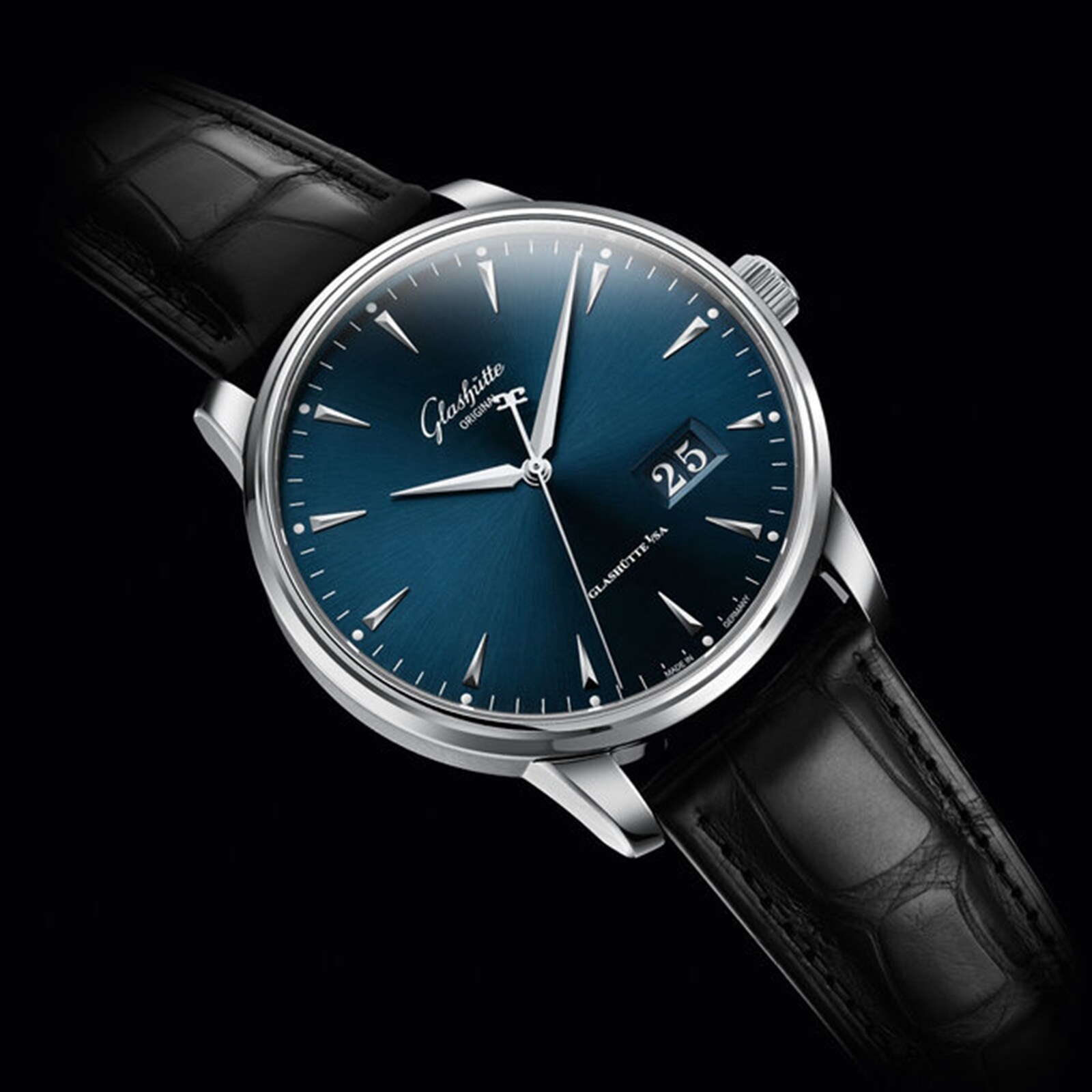 Glashuette Original Senator Automatic Watch - Blue Dial | Stainless Steel - Image 3