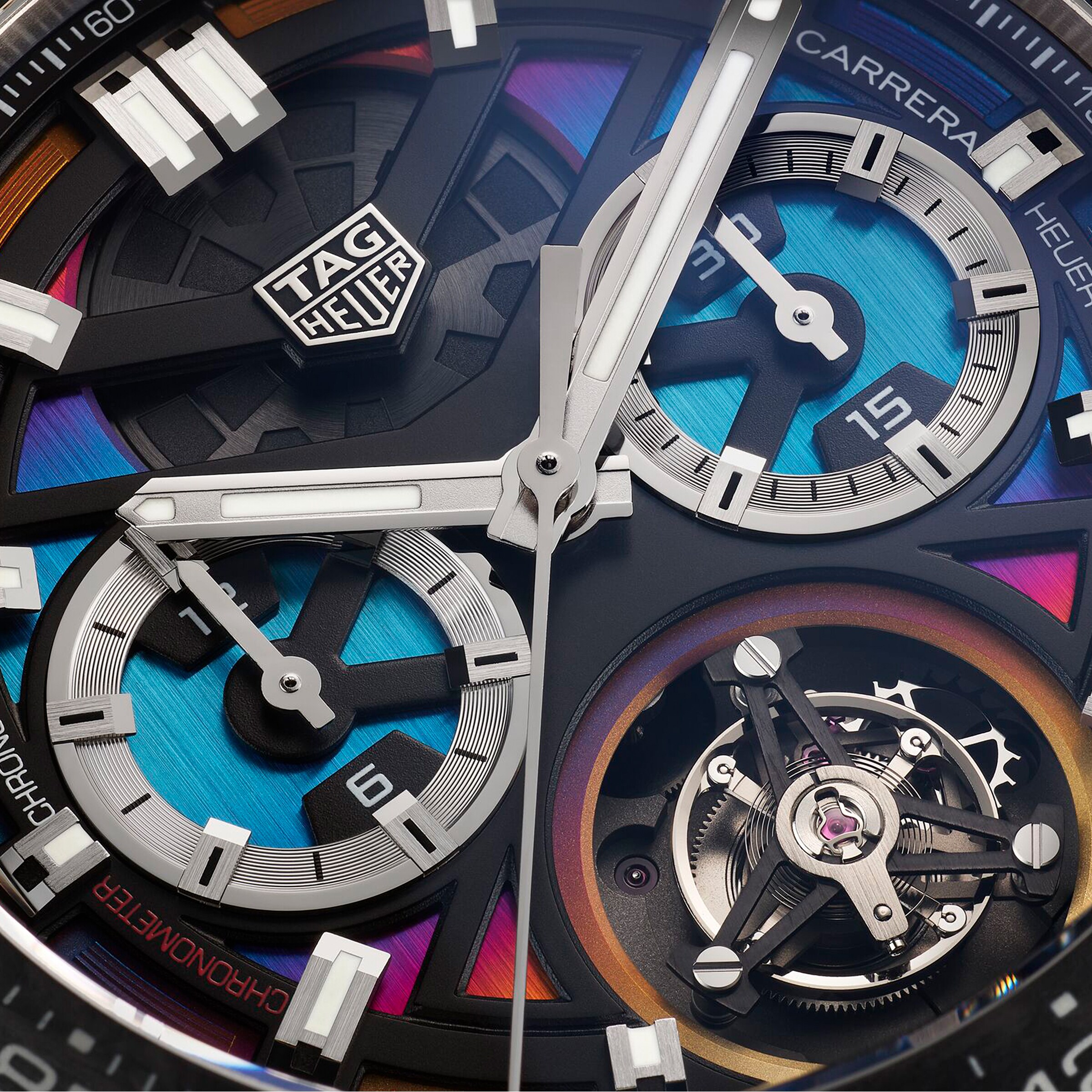 TAG Heuer Carrera CAR5A8AF.FC6415 - 45mm Titanium & PVD Black Automatic - Image 4