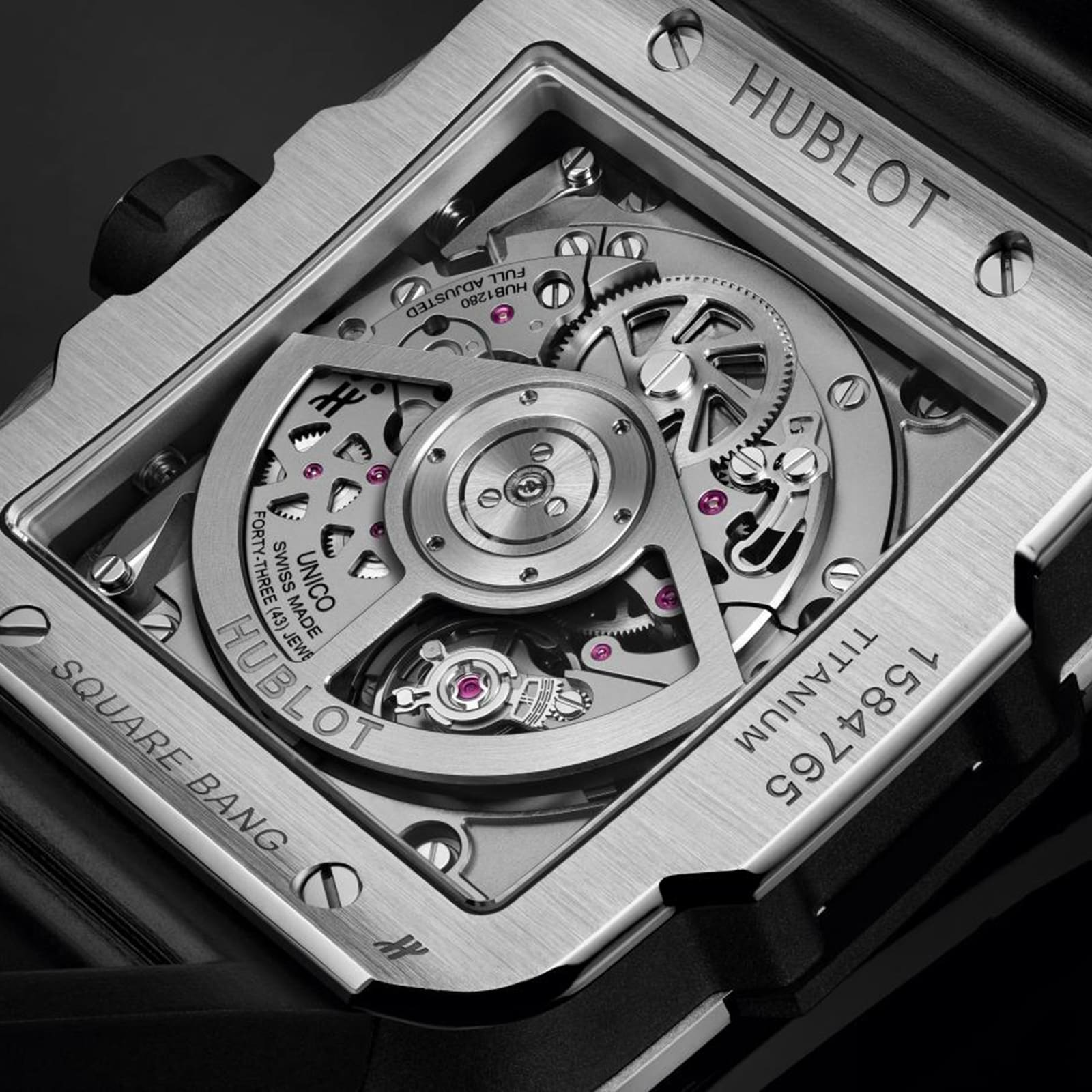 Hublot Square Bang 821.NX.0170.RX - 42mm Titanium Automatic Skeleton Watch - Image 4