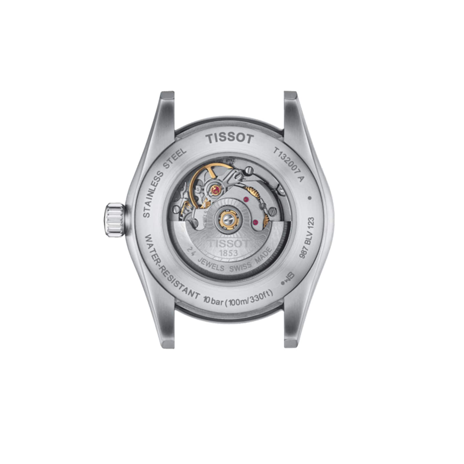 Tissot T-Classic Automatic Pink Dial - Stainless Steel Diamond Watch for Her - Image 3