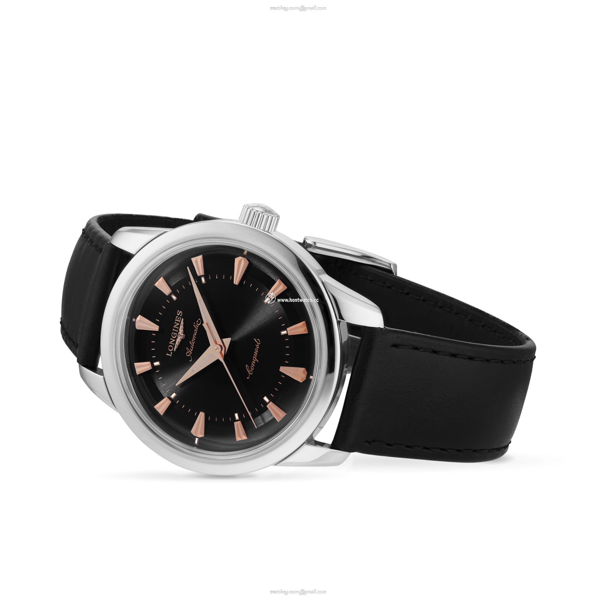 Longines Conquest Automatic Watch - 38mm Stainless Steel Black Dial - Image 2