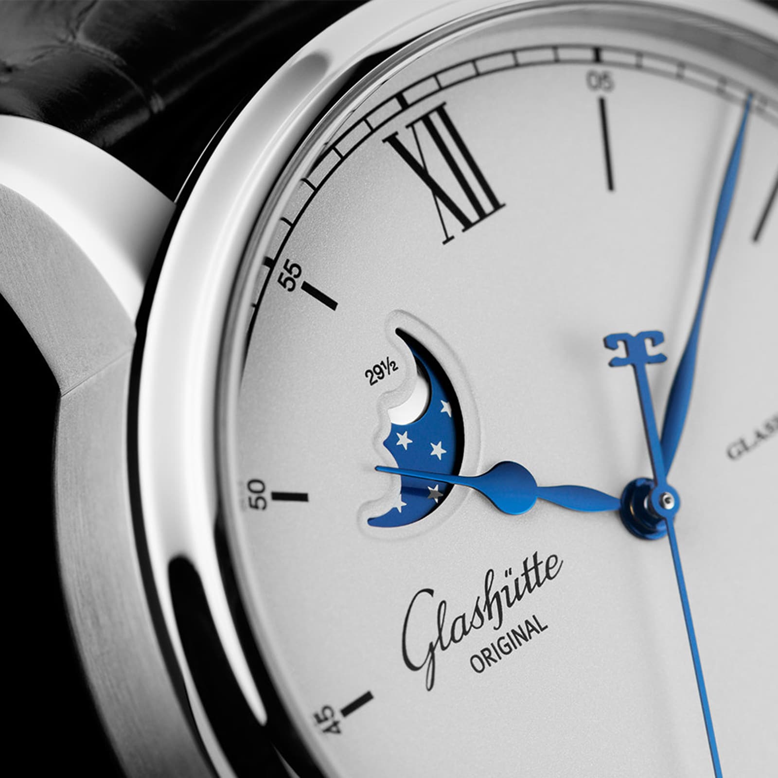 Glashuette Original Senator Automatic Blue Watch - 42mm Stainless Steel - Image 3
