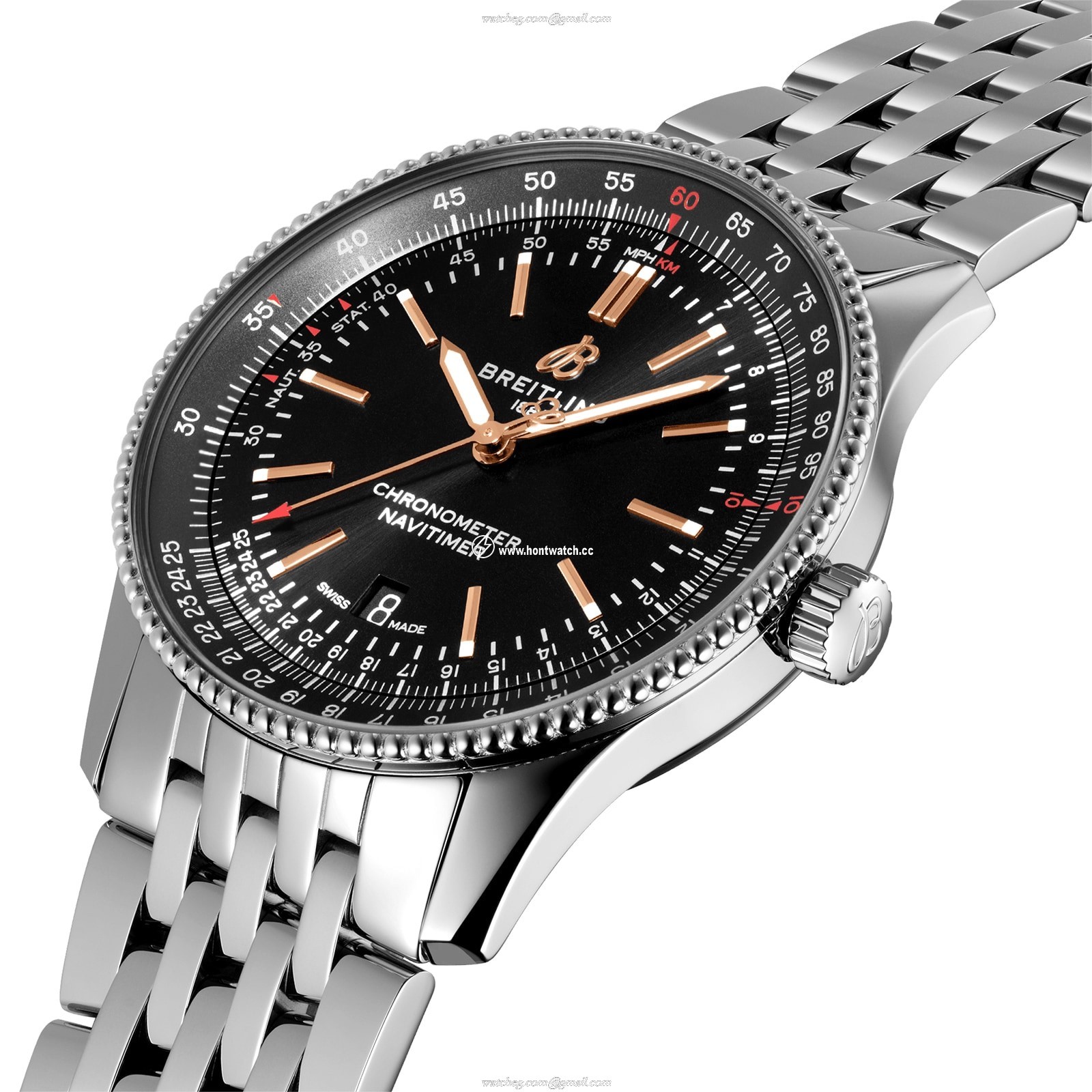 Breitling Navitimer 41 Automatic Black Dial - Stainless Steel Watch - Image 2
