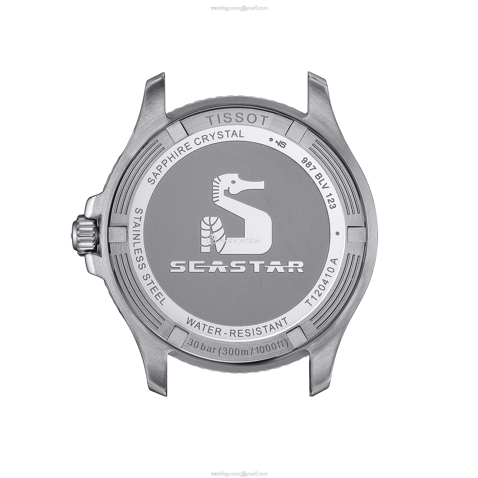 Tissot Seastar Quartz Watch - Black Dial - 40mm Stainless Steel & Gold - Image 2
