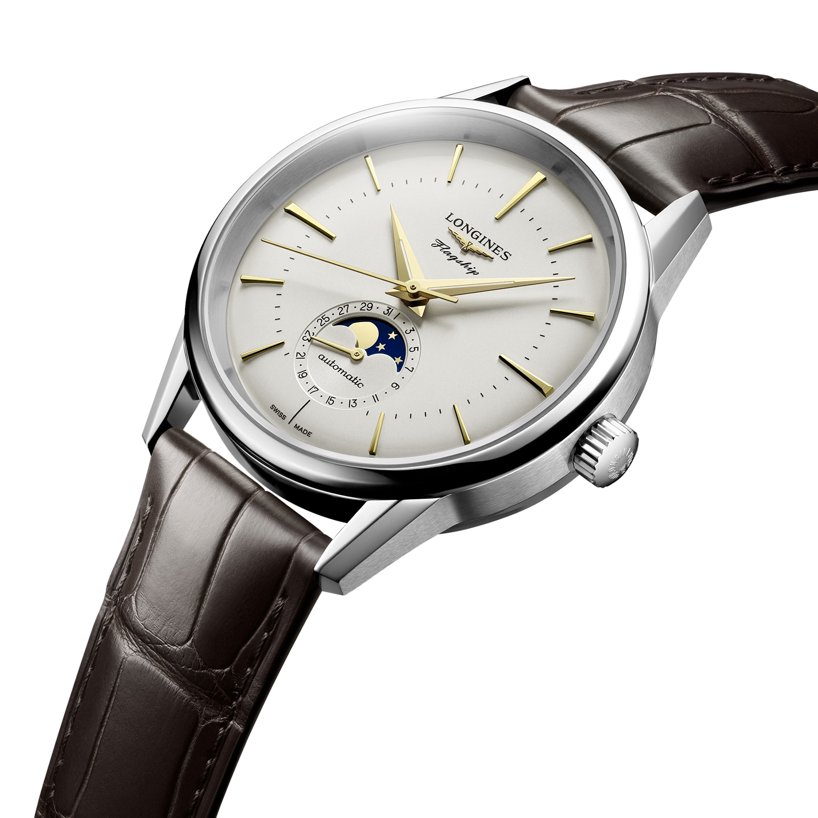 Longines L48154782 Automatic Watch - Silver Dial - Stainless Steel 38.5mm - Image 3