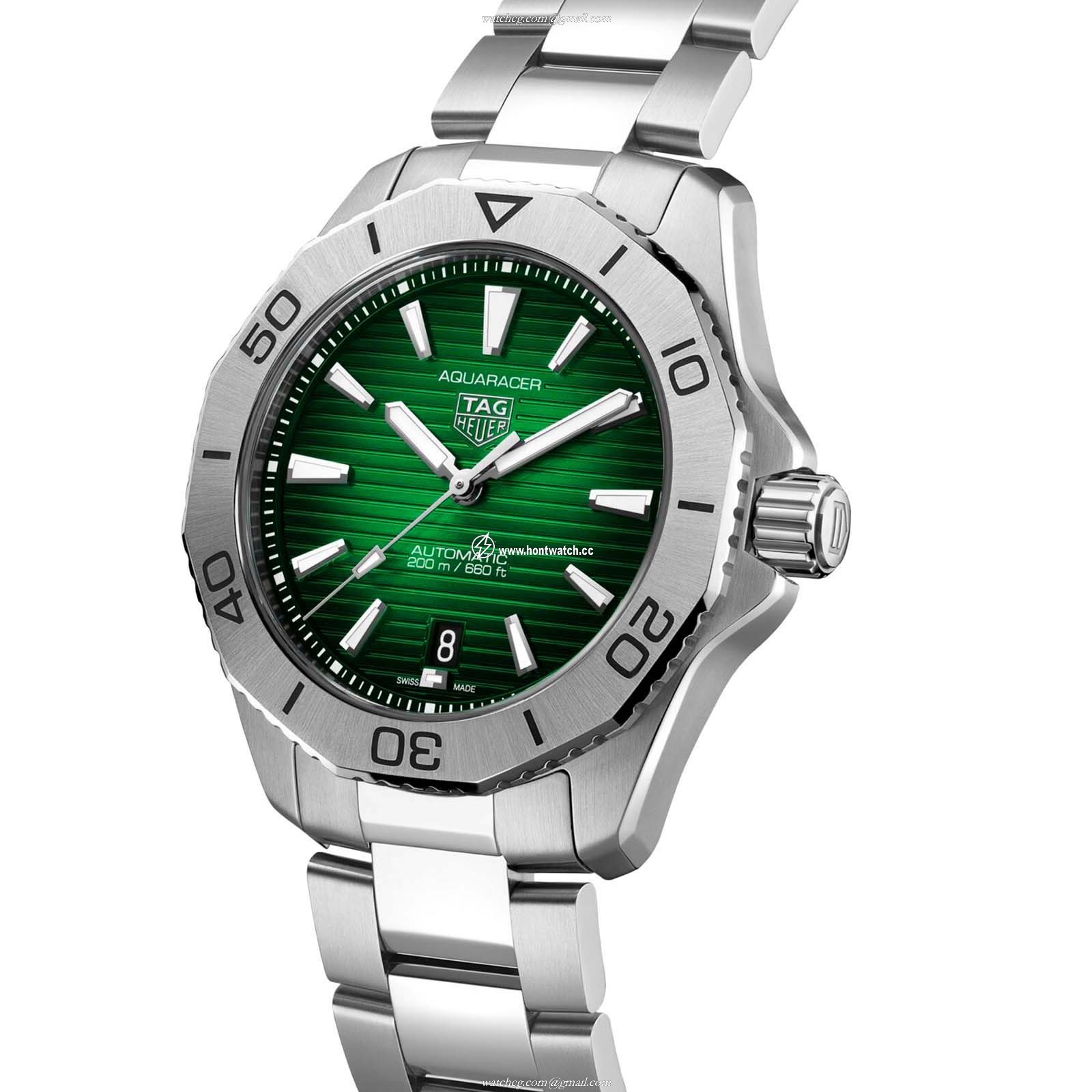TAG Heuer Aquaracer WBP2115.BA0627 | 40mm Green Automatic Watch - Image 2